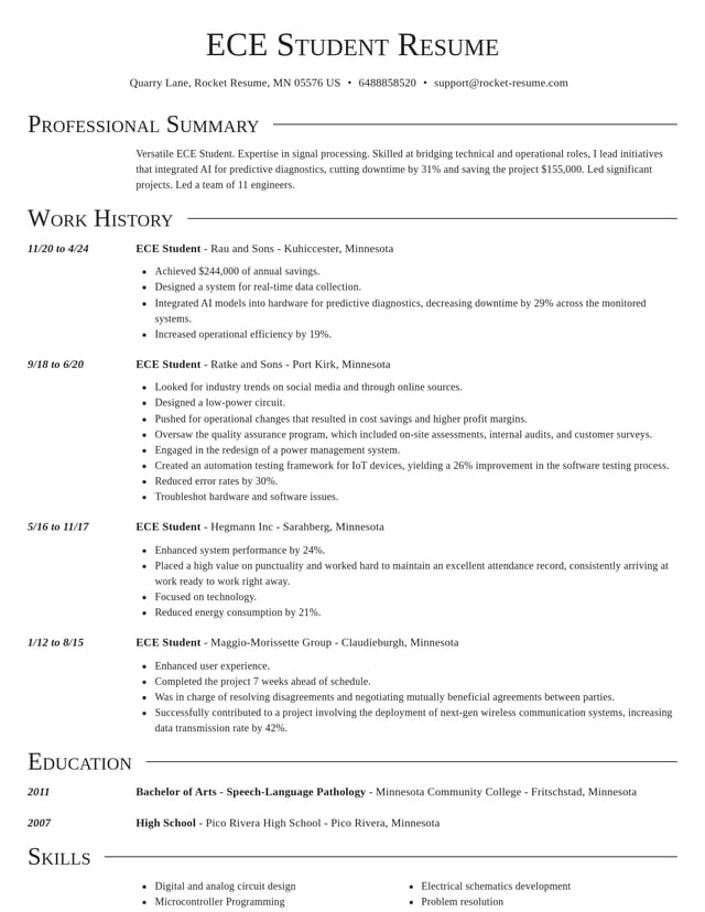 Director resume template