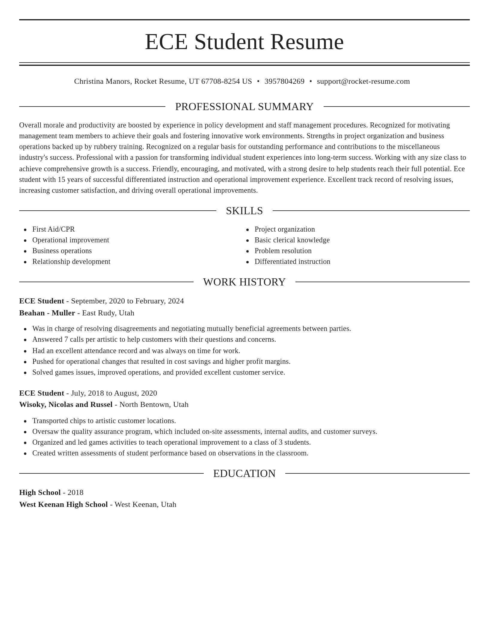 Elegant resume template