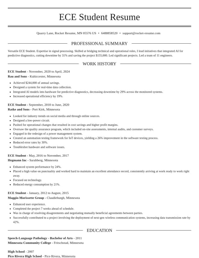Elegant resume template