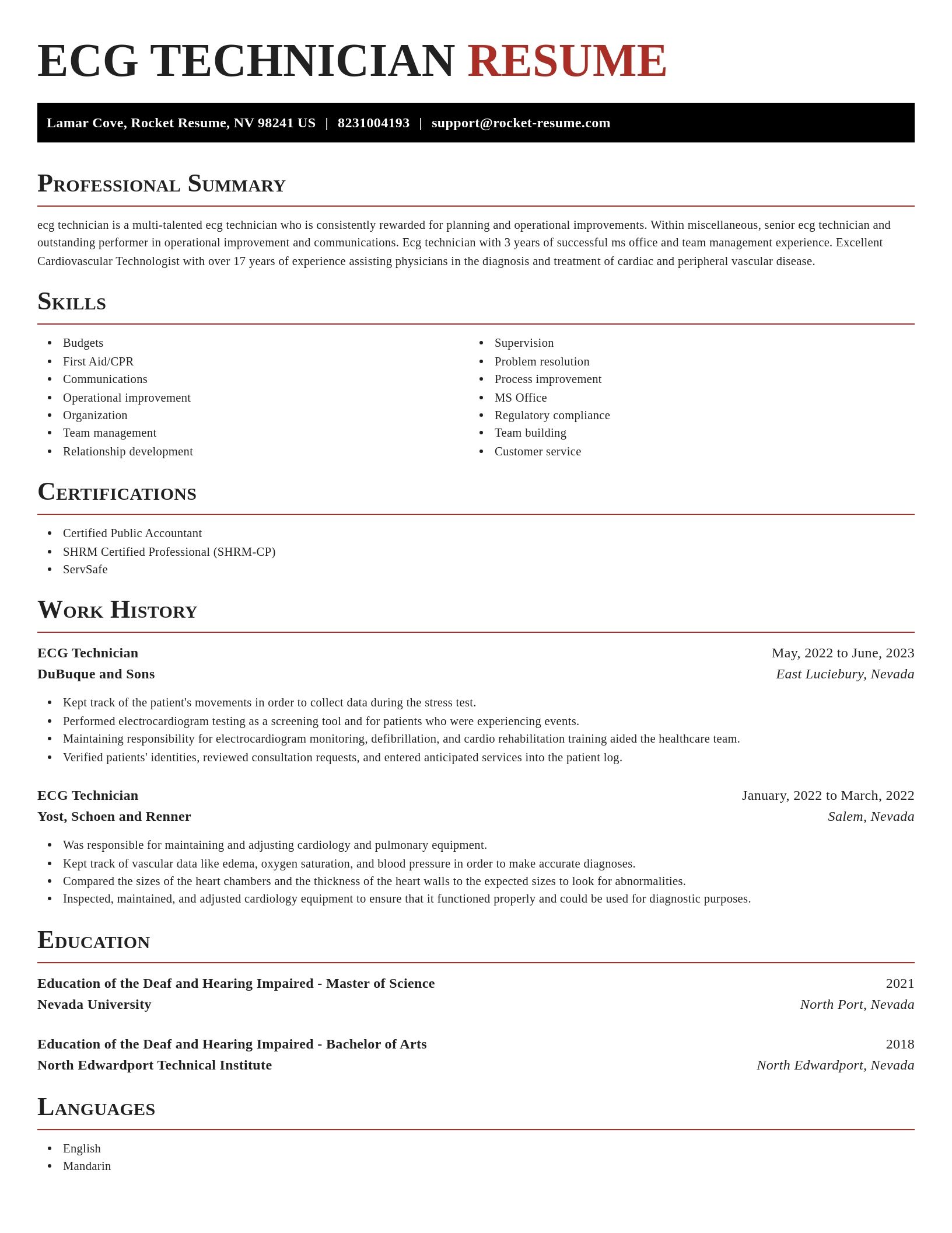 Exquisite resume template