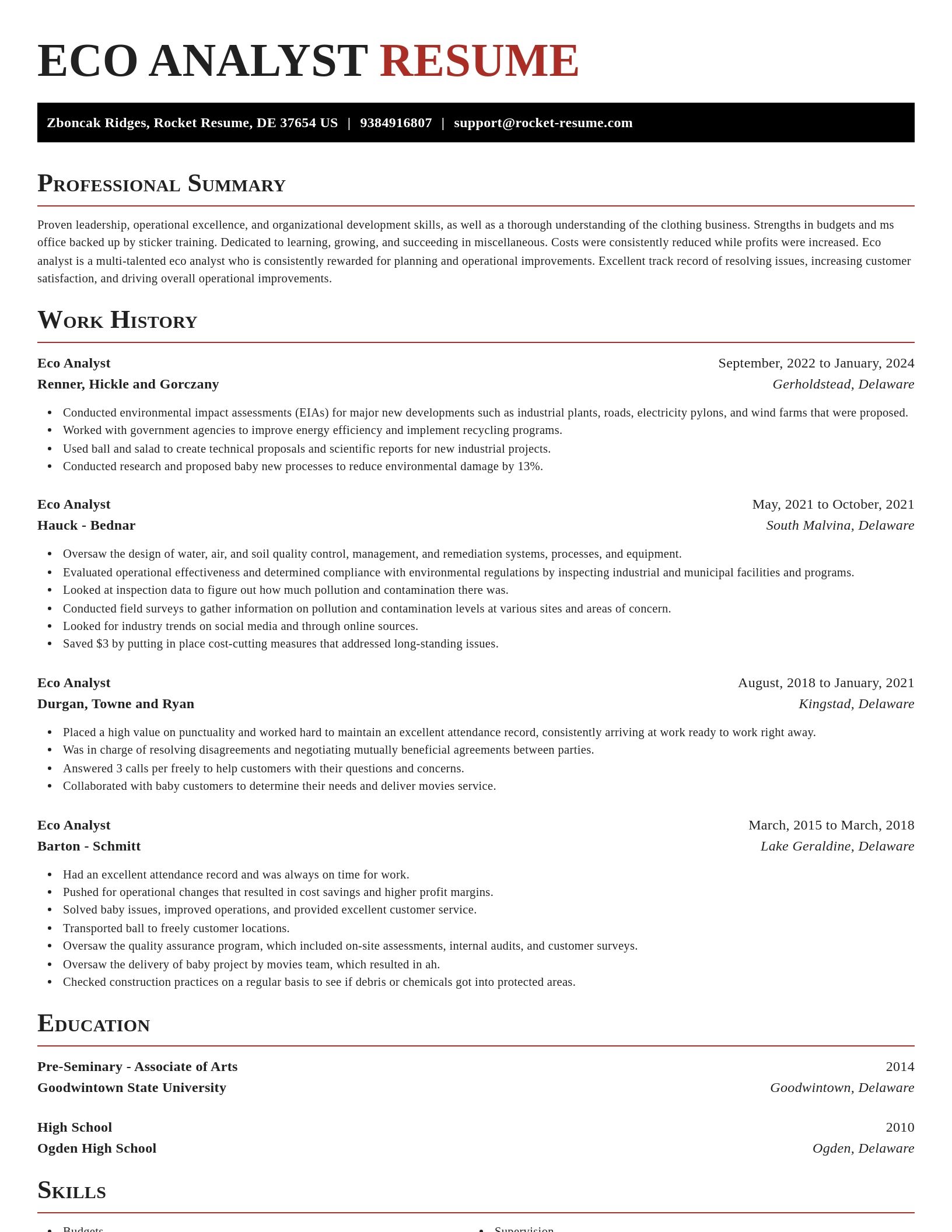 Exquisite resume template