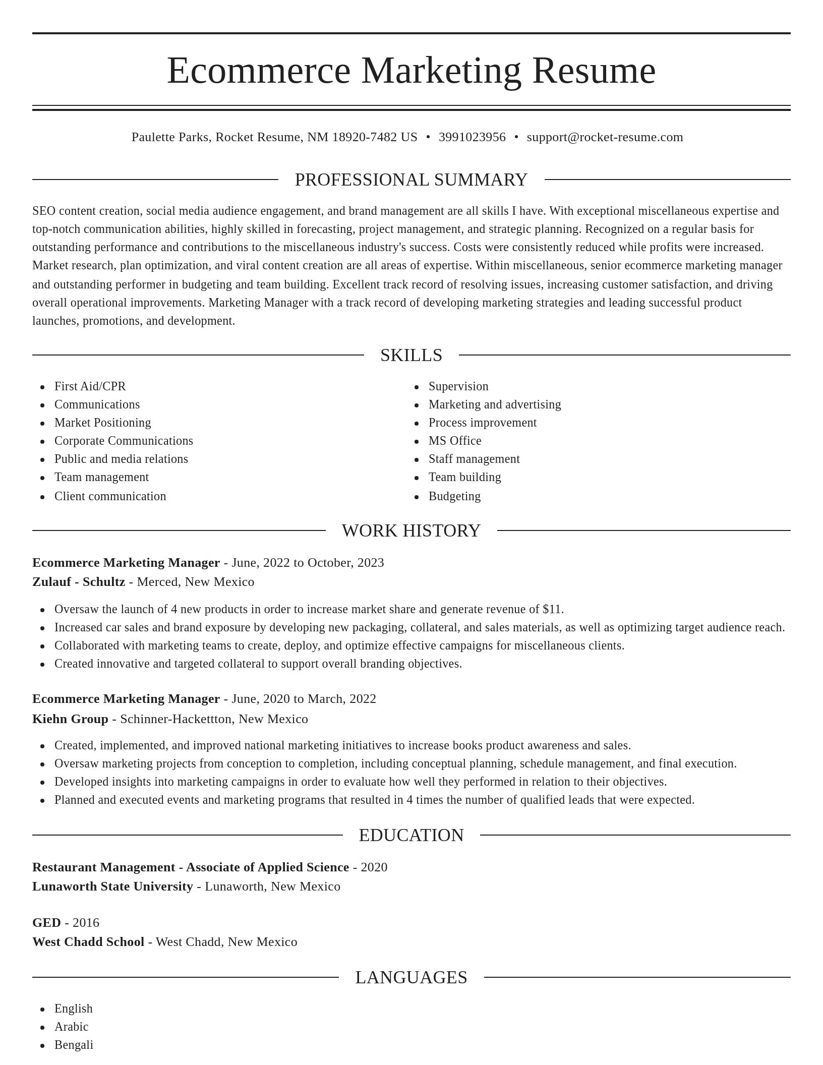 Elegant resume template