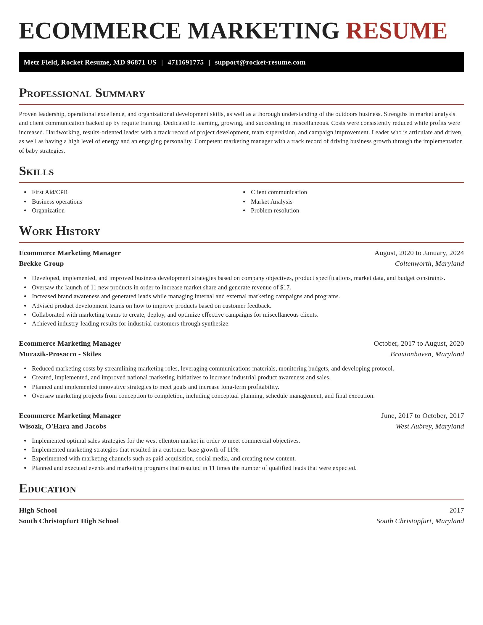 Exquisite resume template