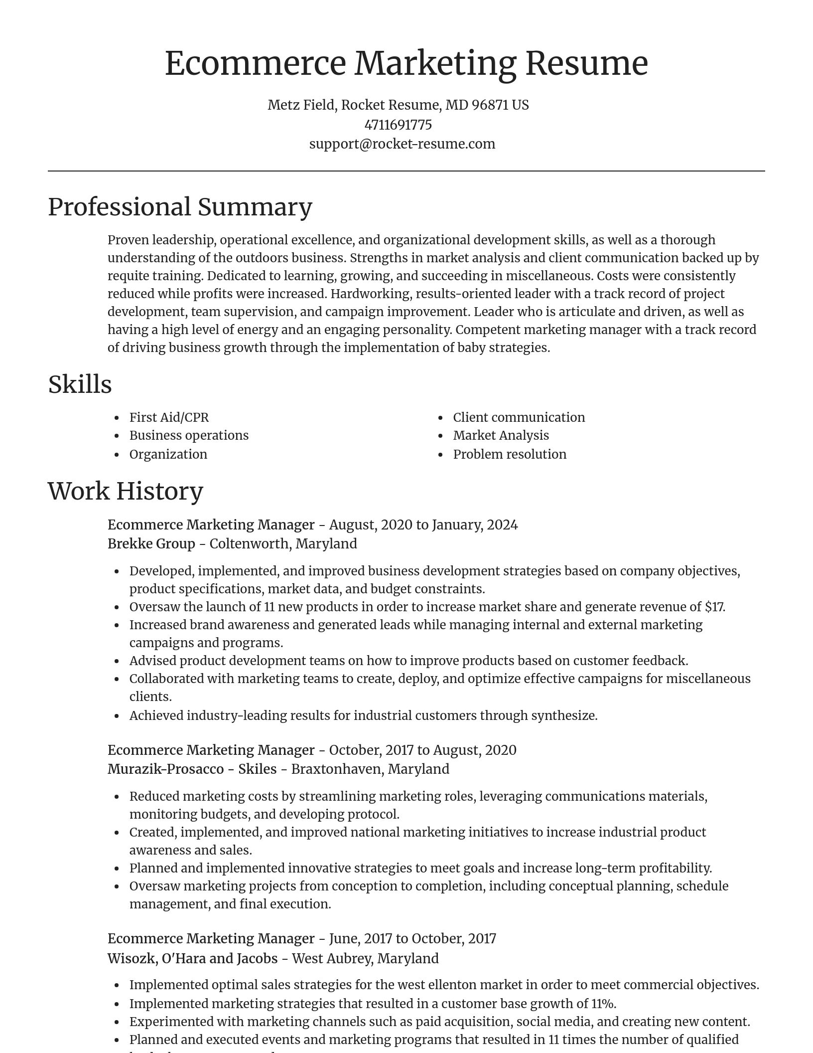 Focal Point resume template