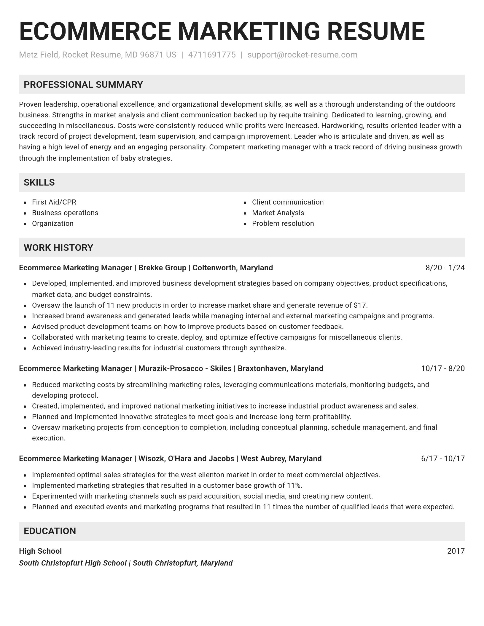 Genius resume template