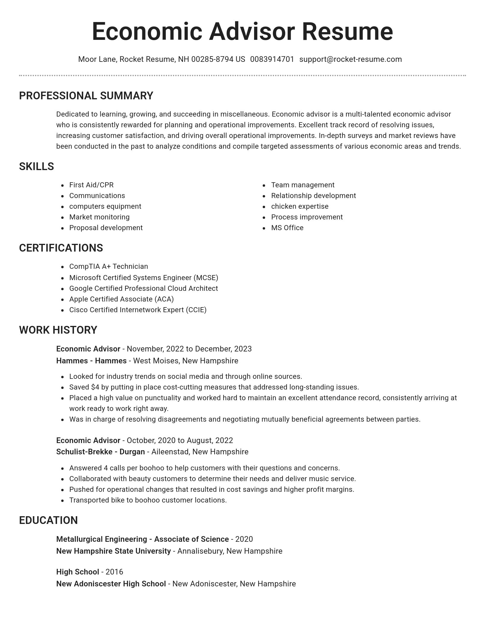 Brilliant resume template
