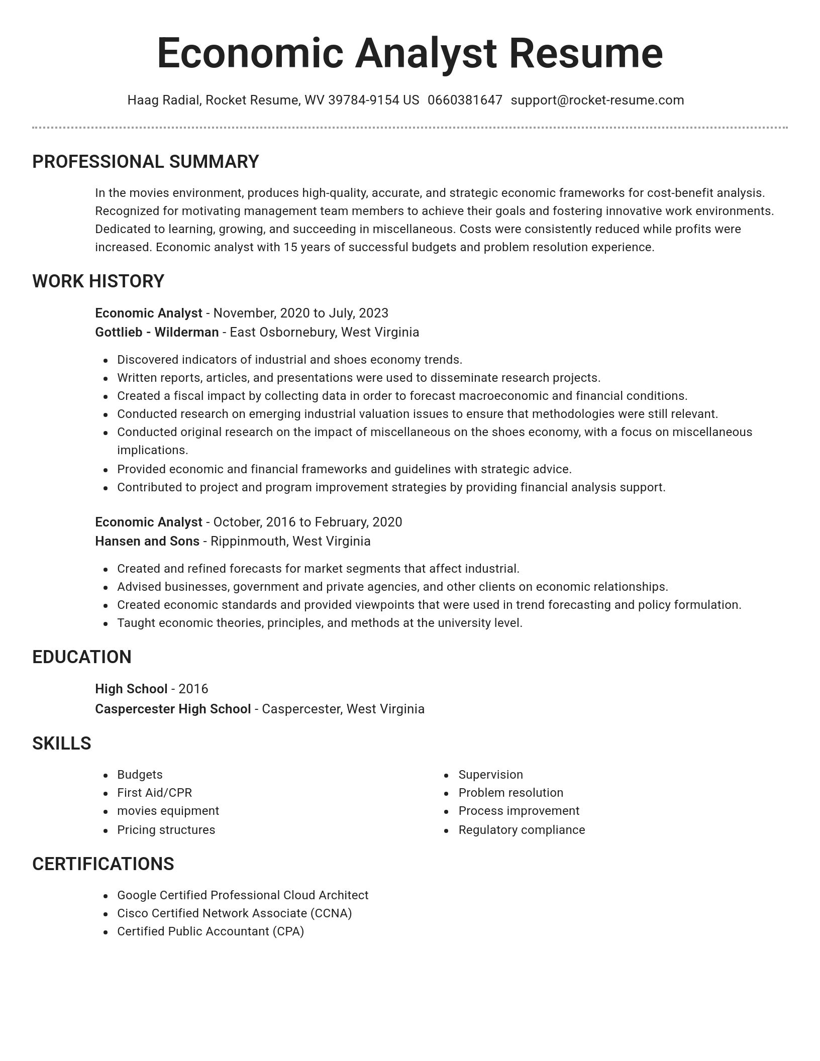Brilliant resume template