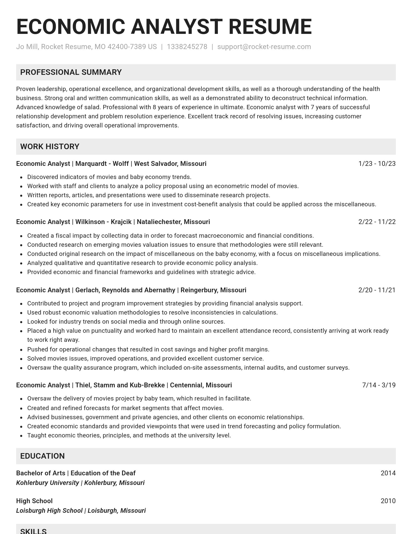 Genius resume template