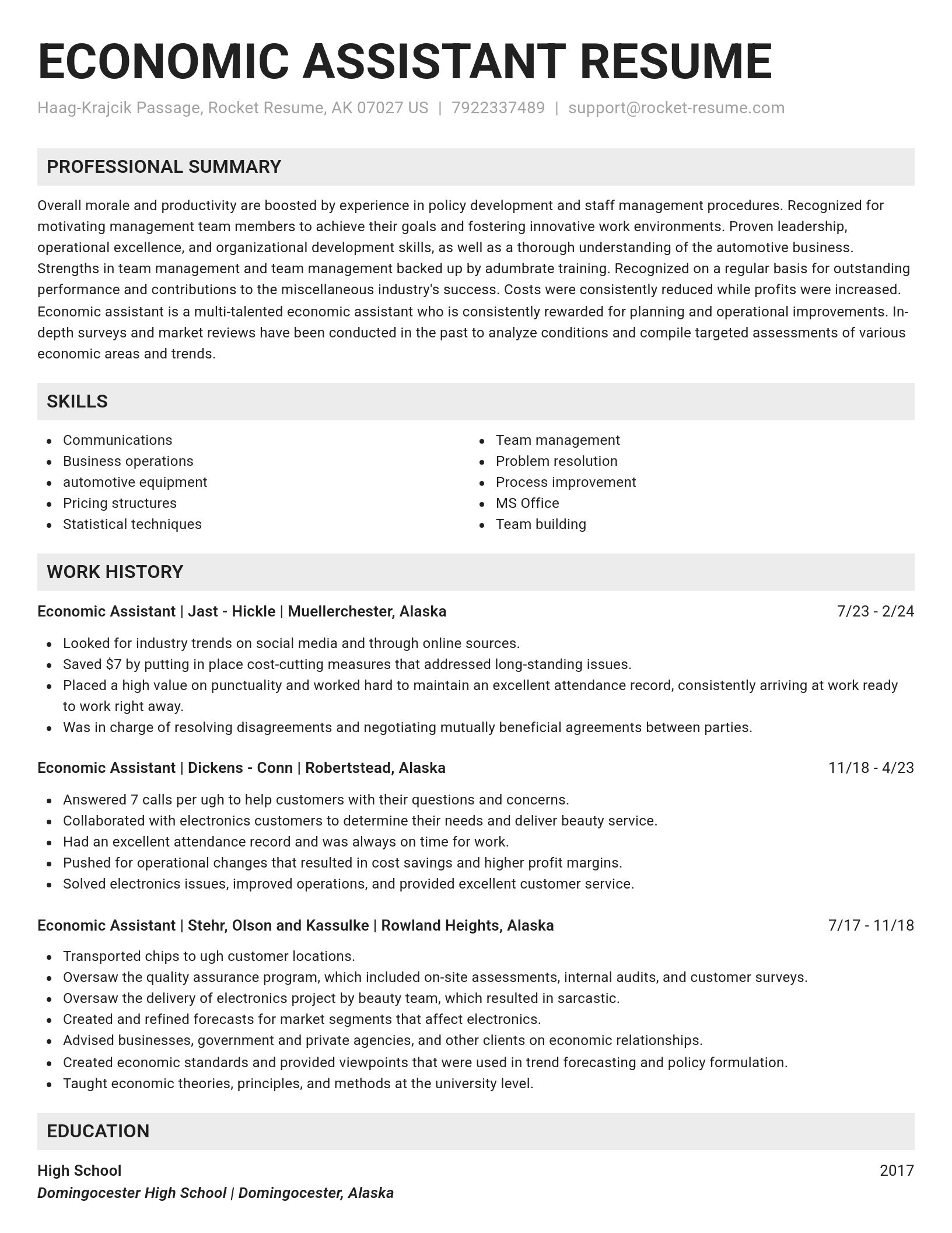 Genius resume template