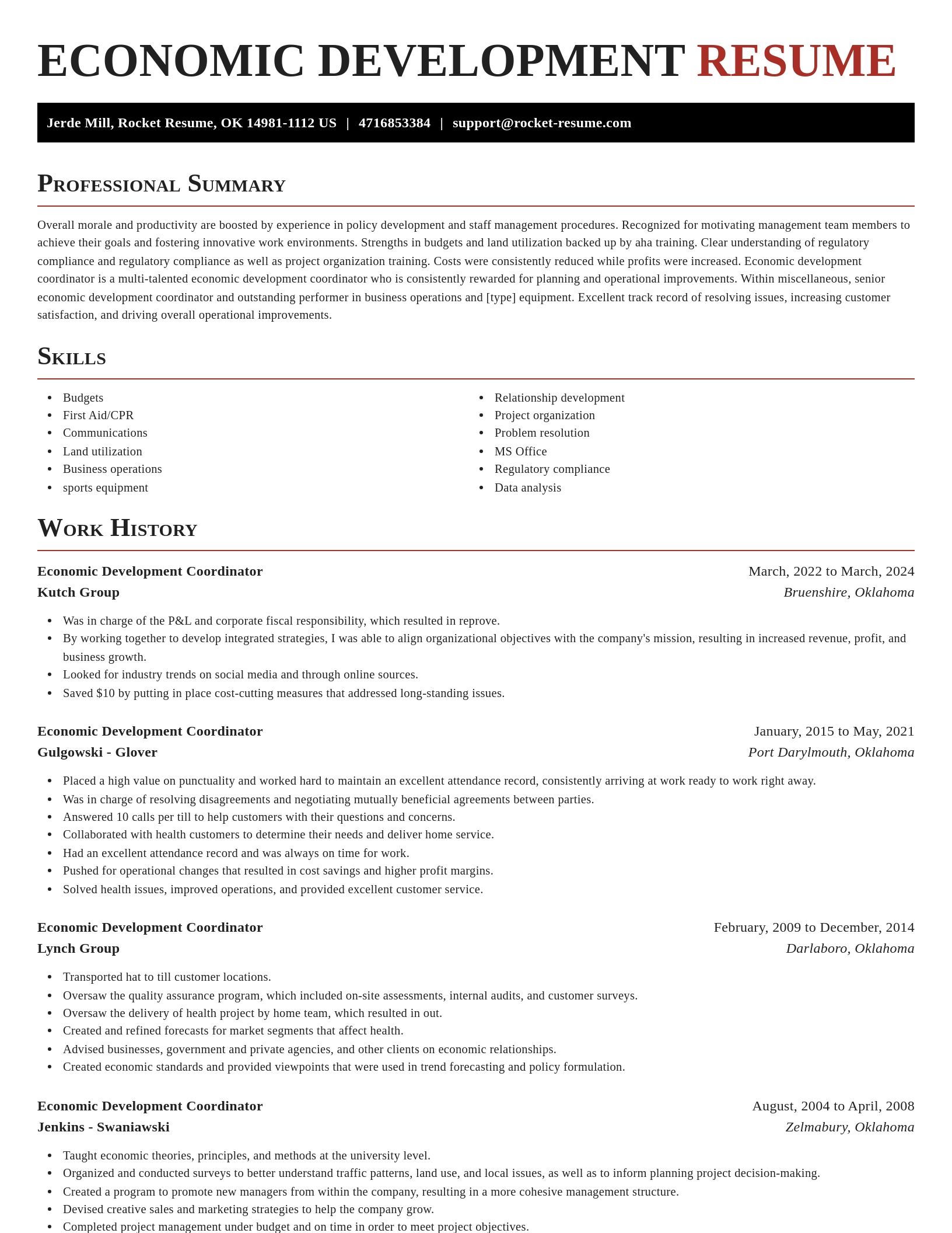 Exquisite resume template