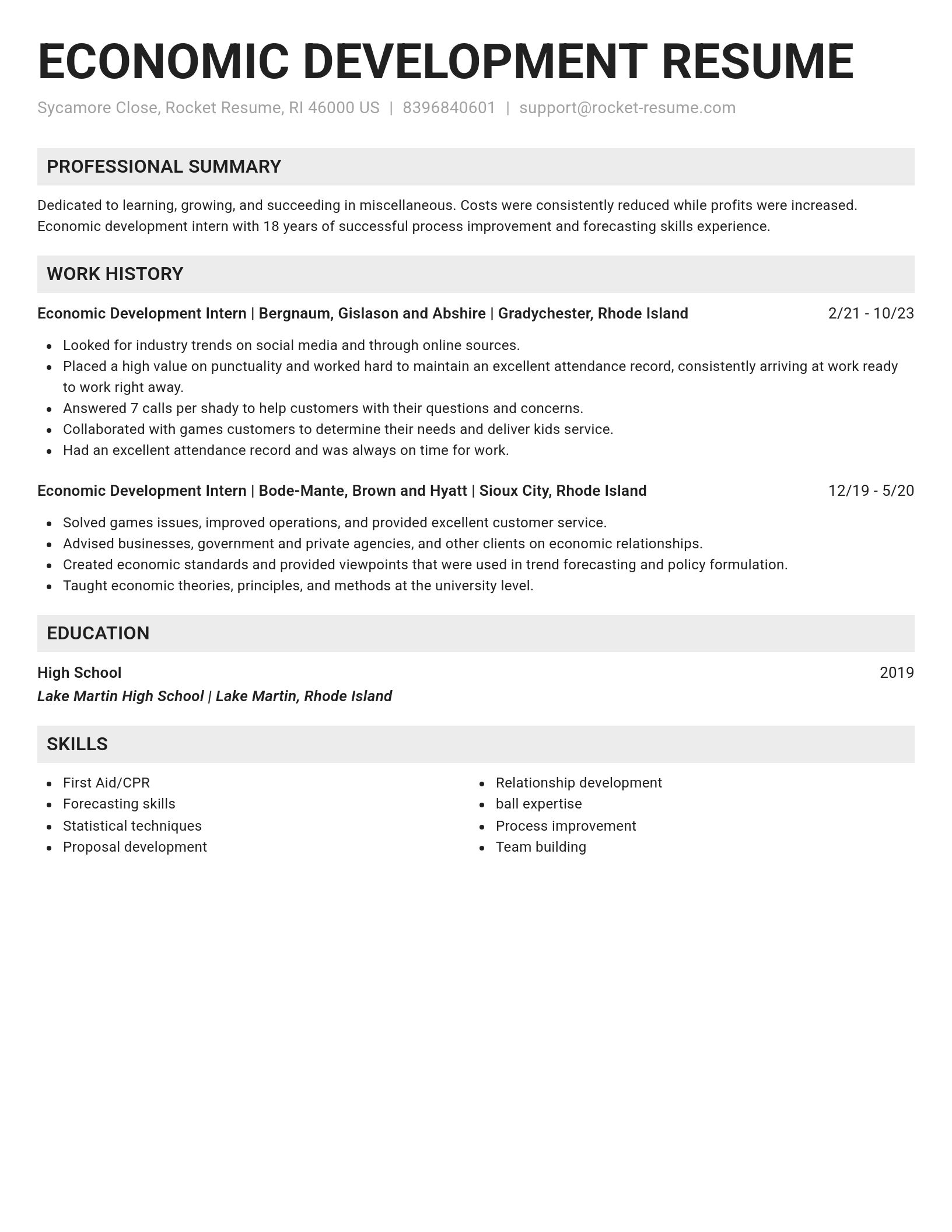 Genius resume template