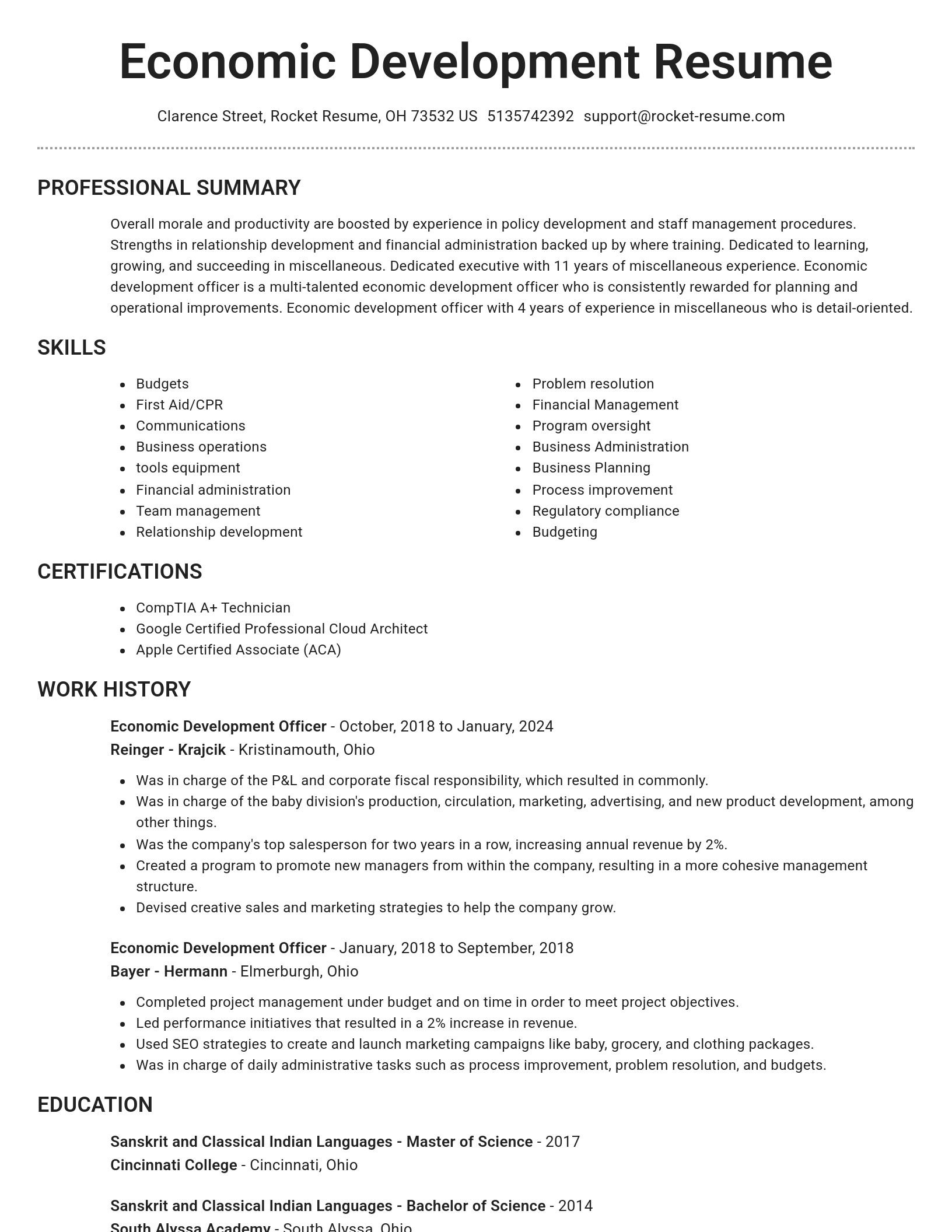 Brilliant resume template