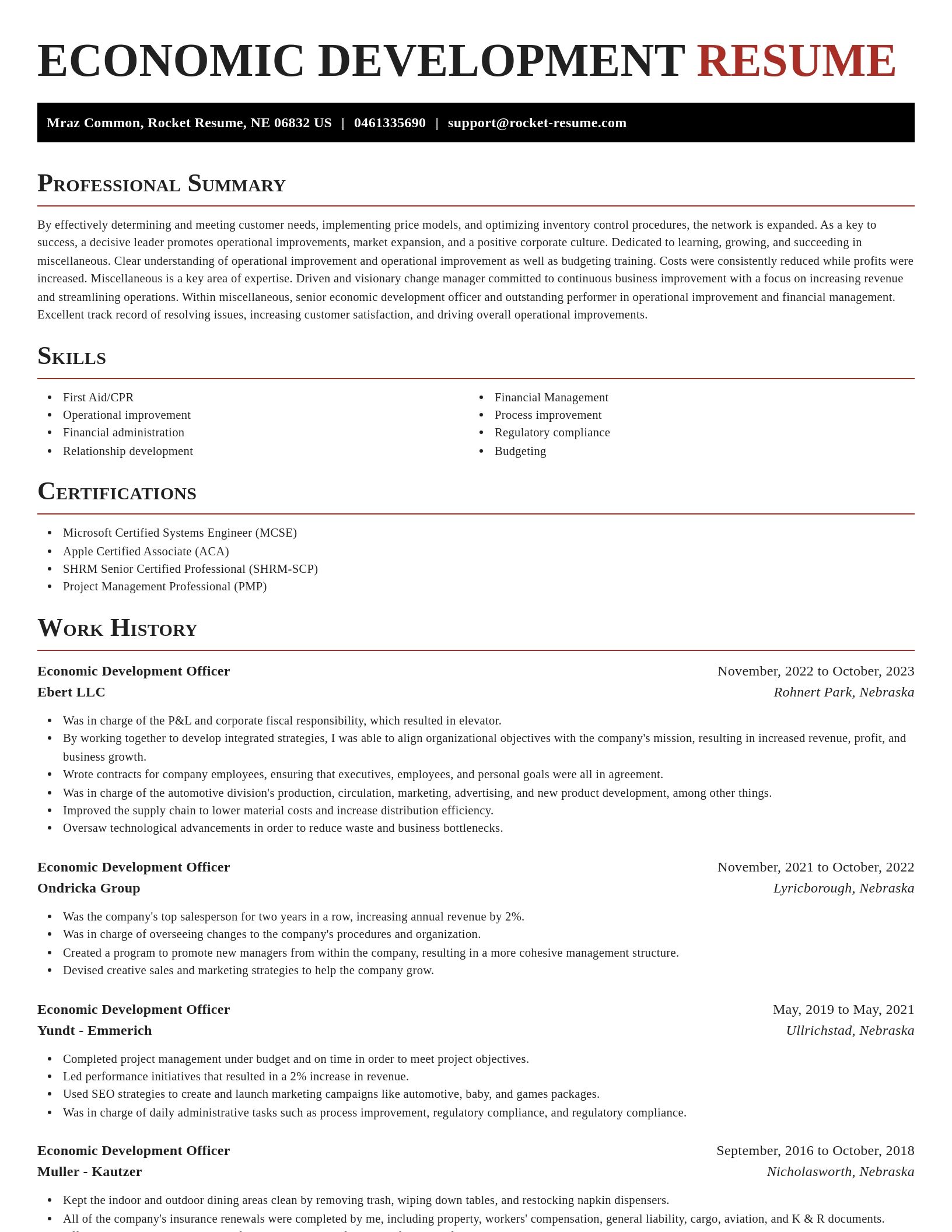 Exquisite resume template