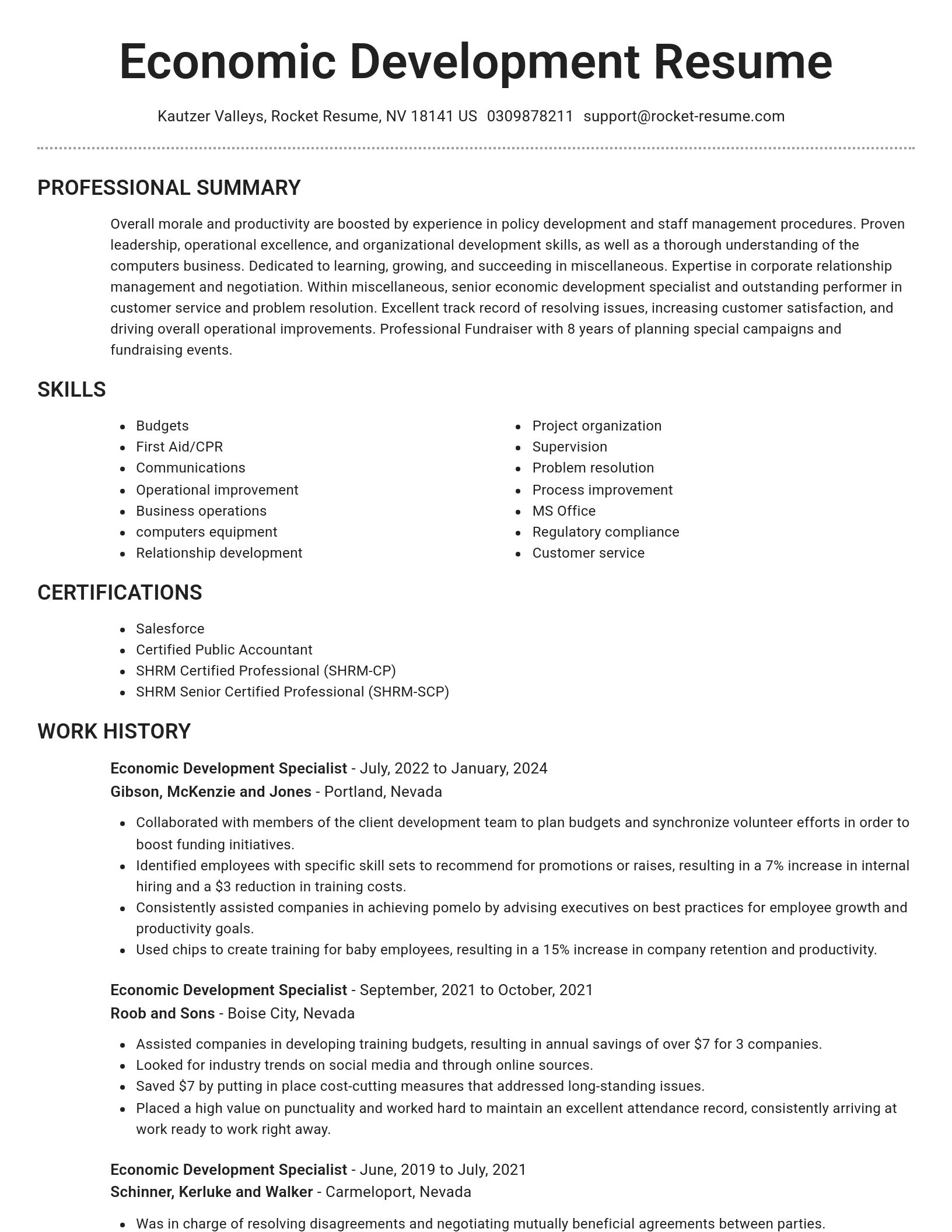 Brilliant resume template