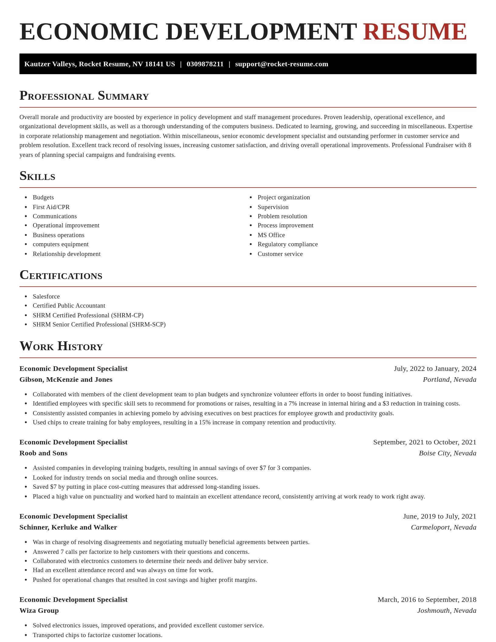 Exquisite resume template