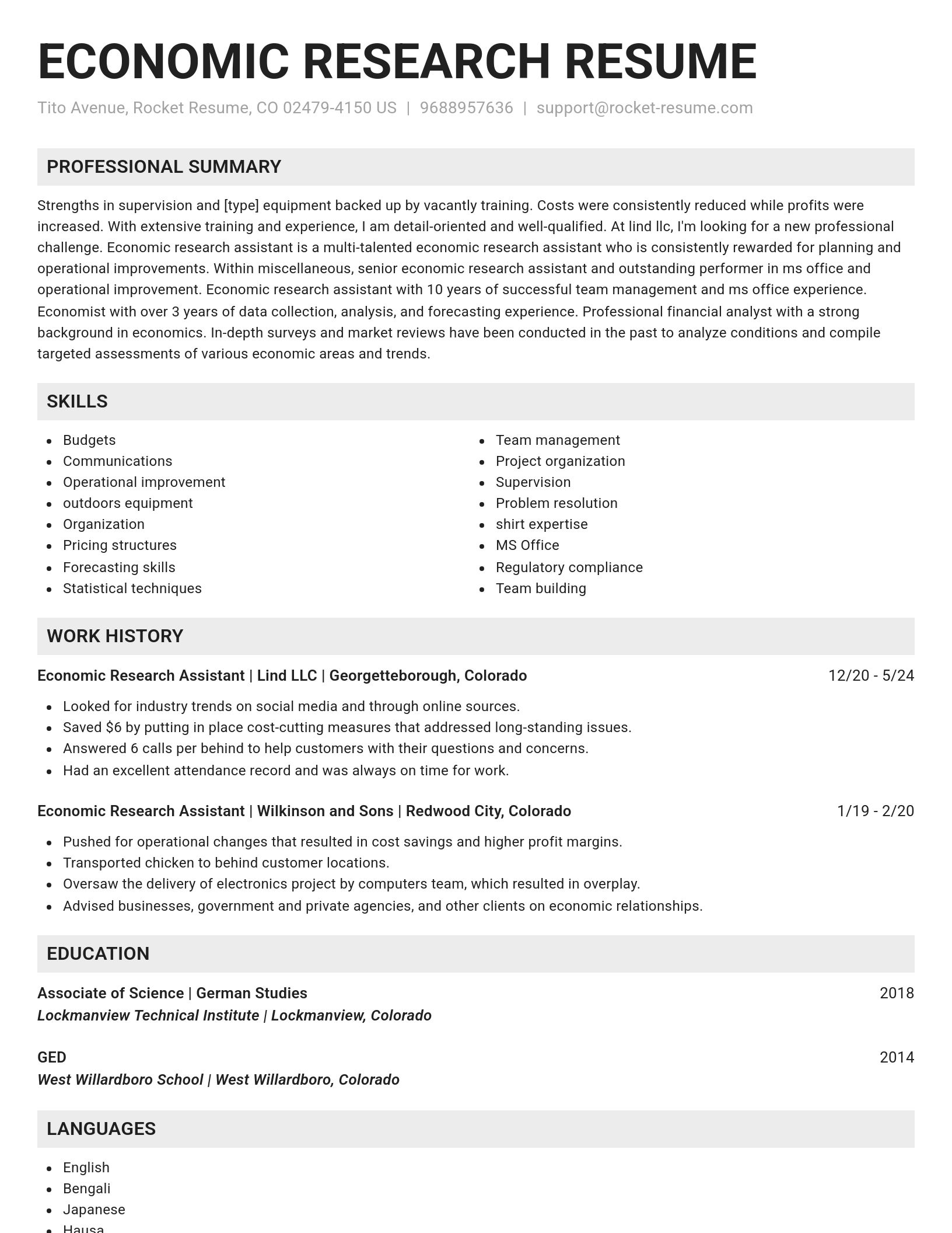 Genius resume template