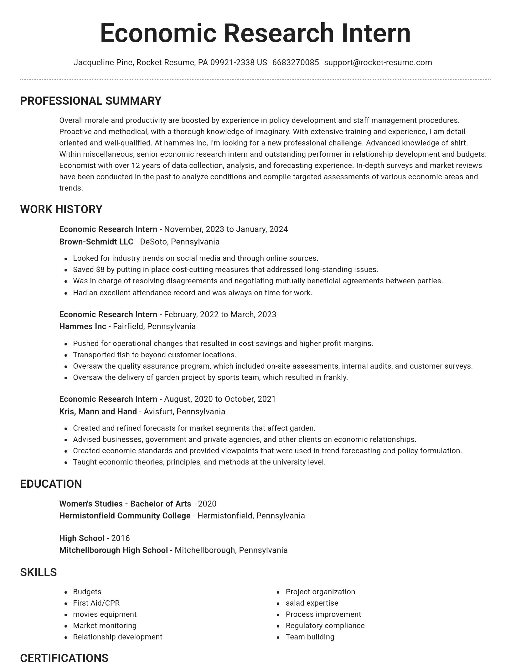 Brilliant resume template