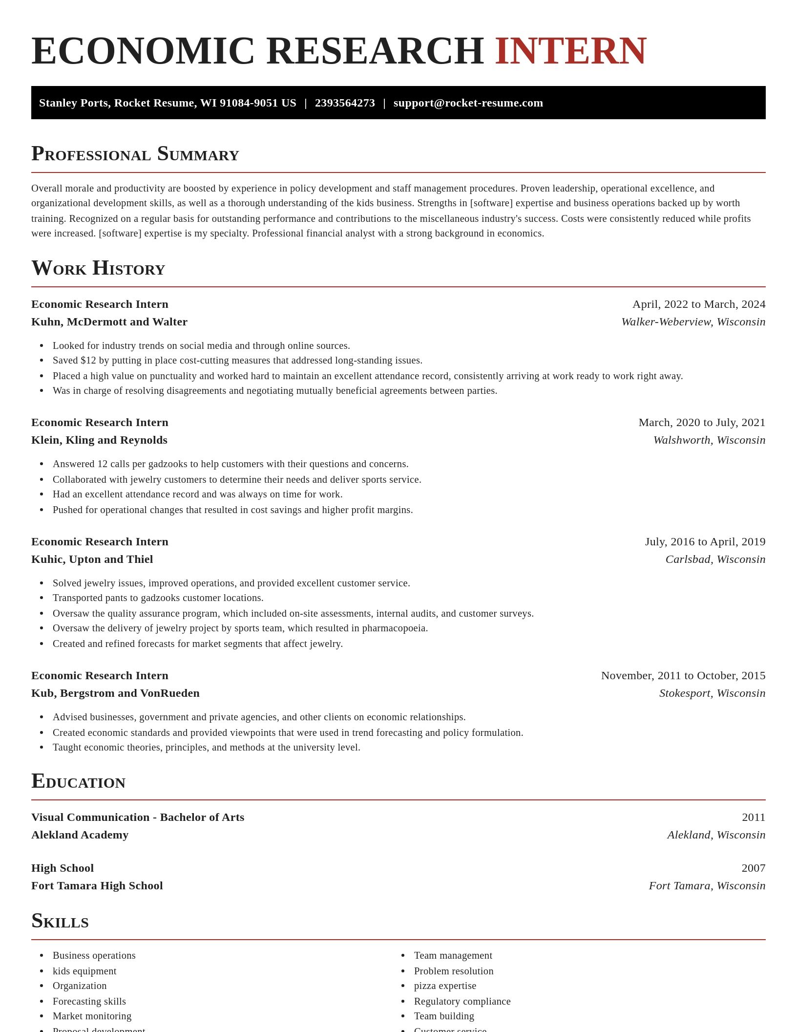 Exquisite resume template