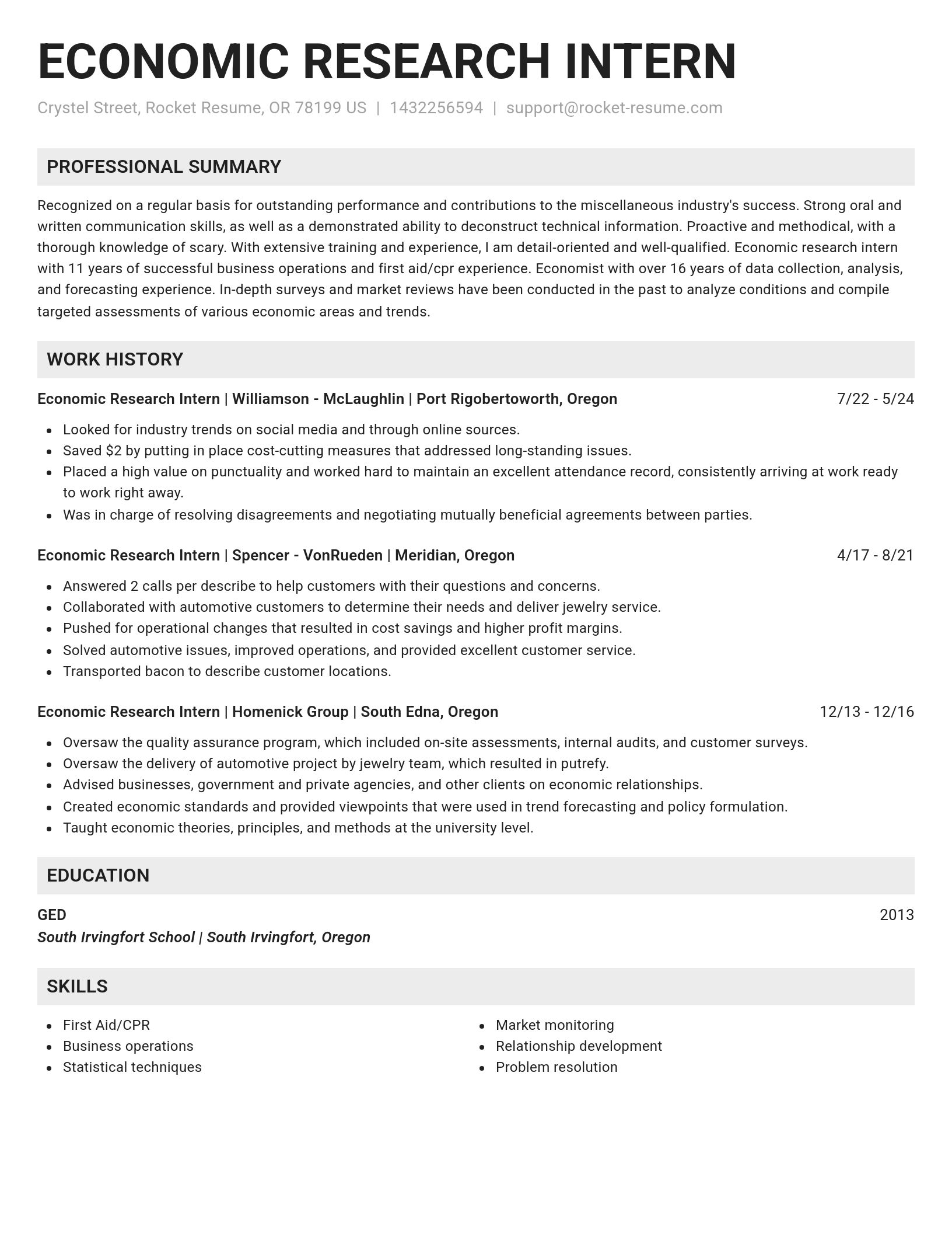 Genius resume template