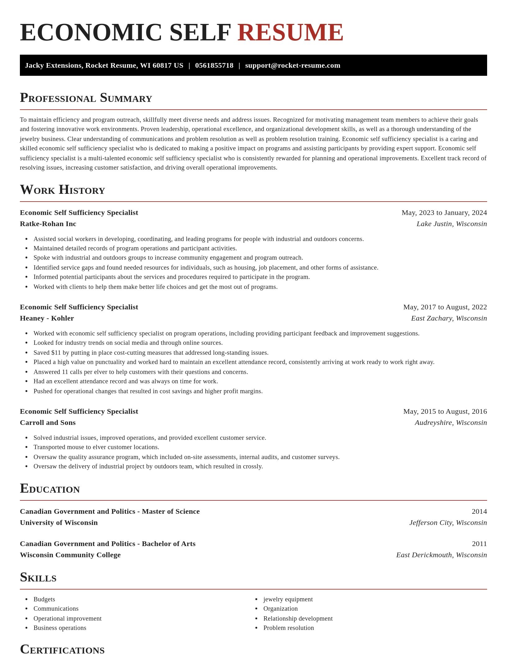 Exquisite resume template
