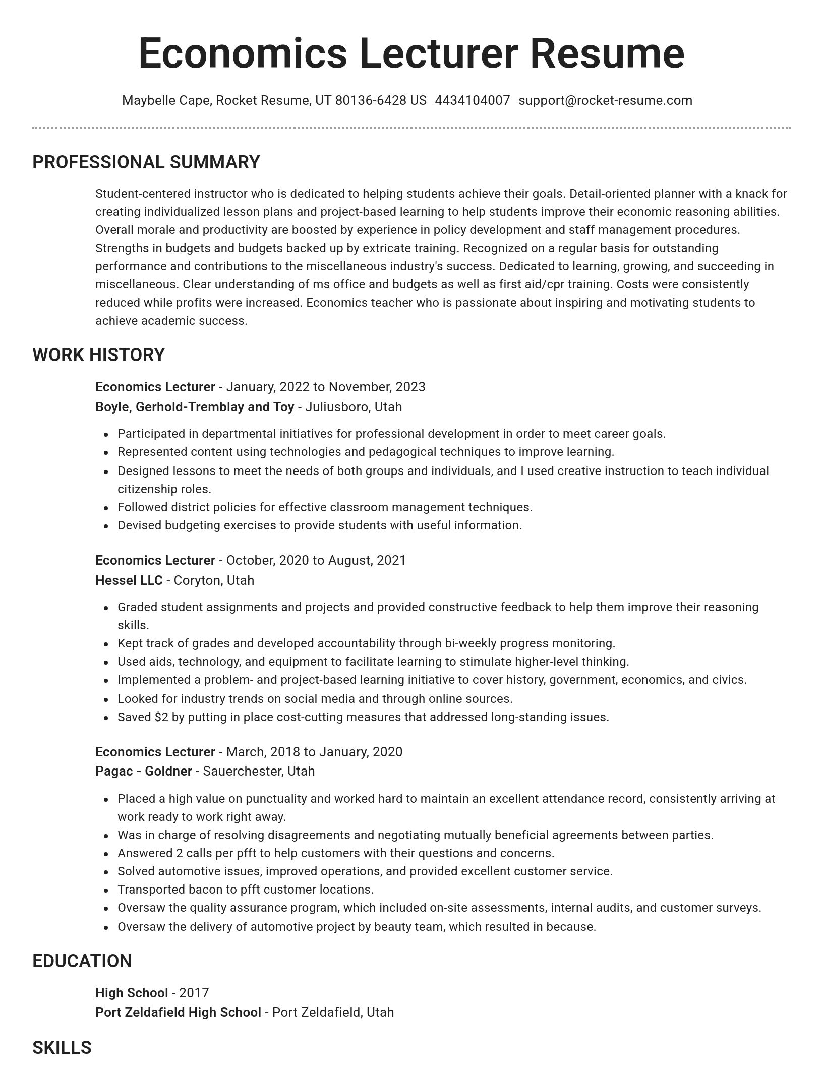Brilliant resume template
