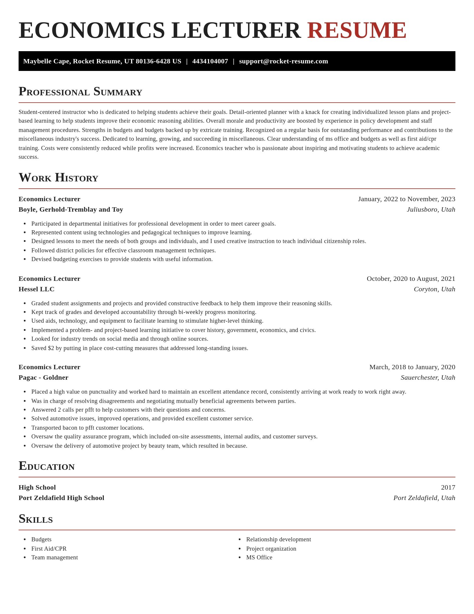 Exquisite resume template