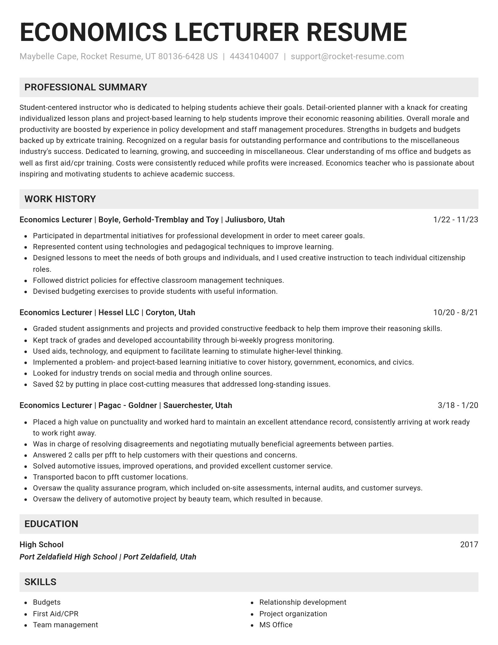 Genius resume template