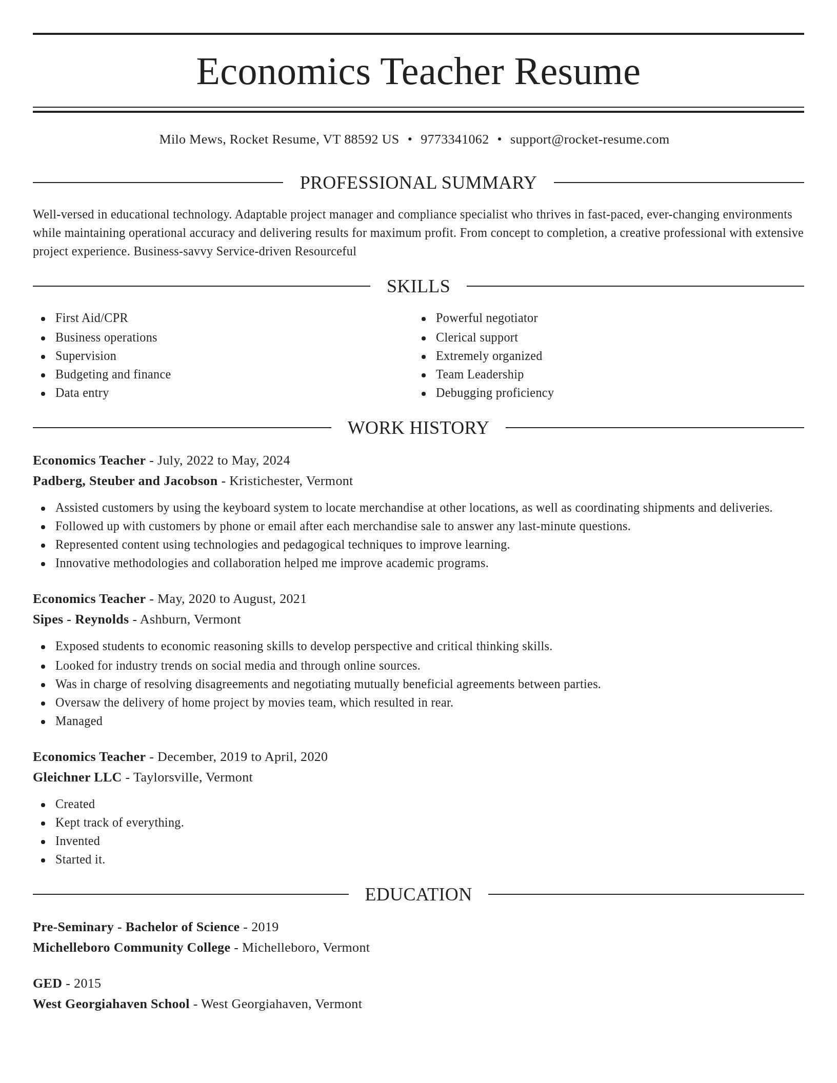 Elegant resume template