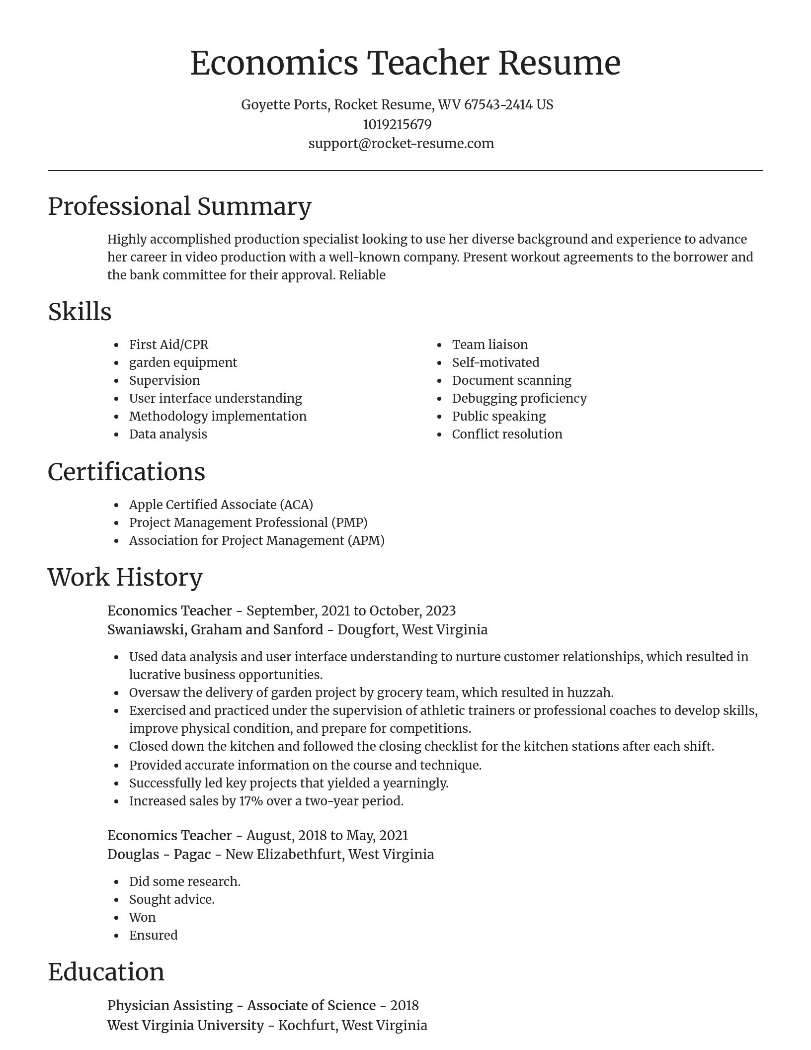 Focal Point resume template