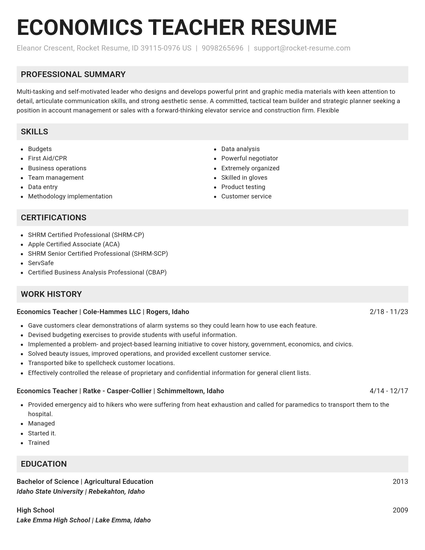 Genius resume template