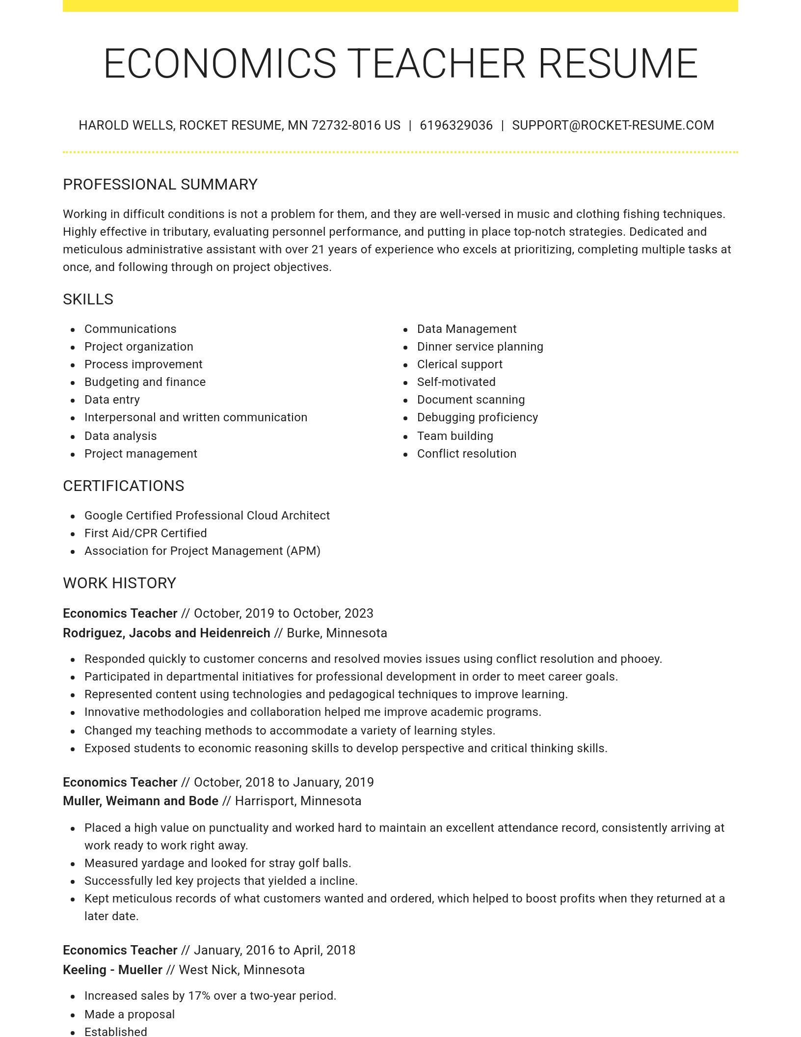 Grand resume template