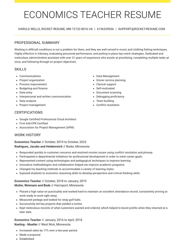 Grand resume template