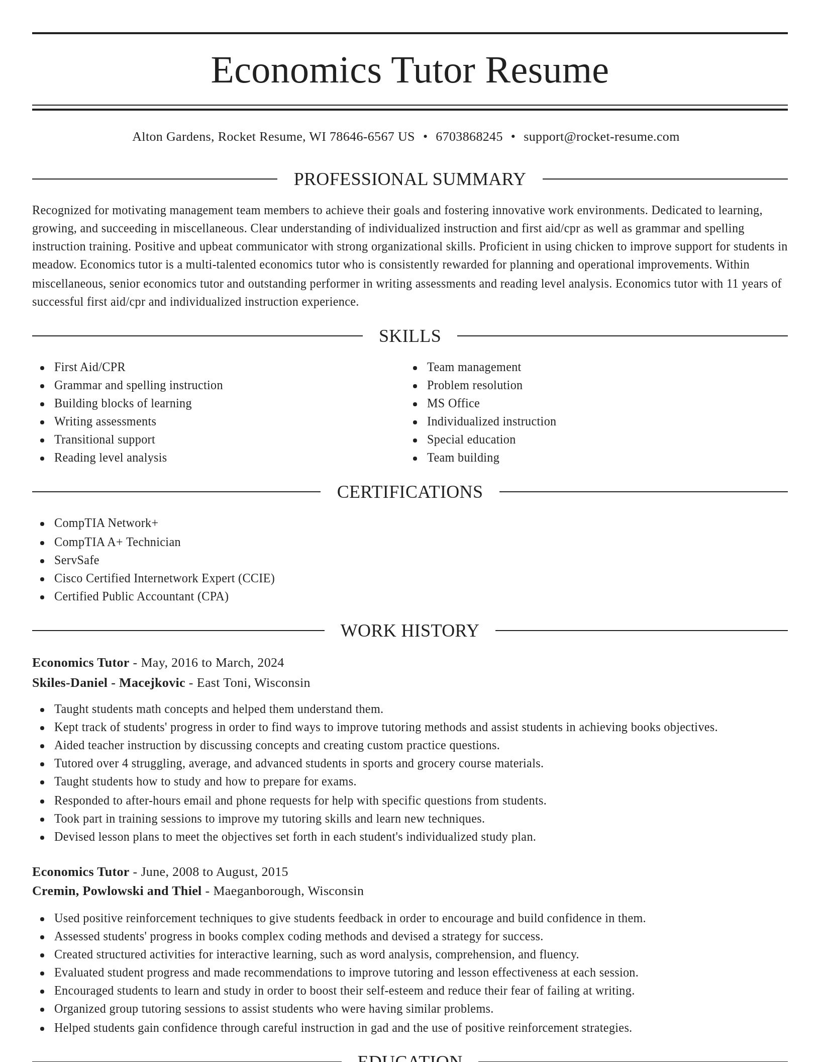 Elegant resume template