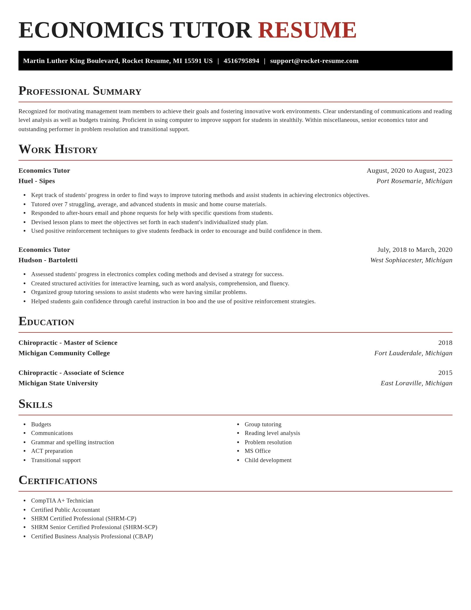 Exquisite resume template
