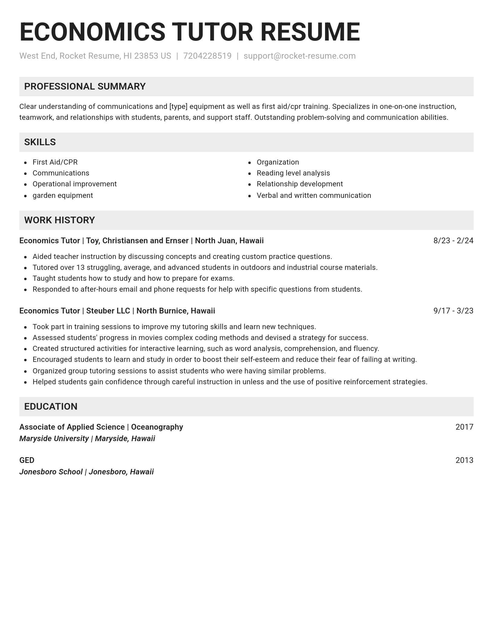 Genius resume template