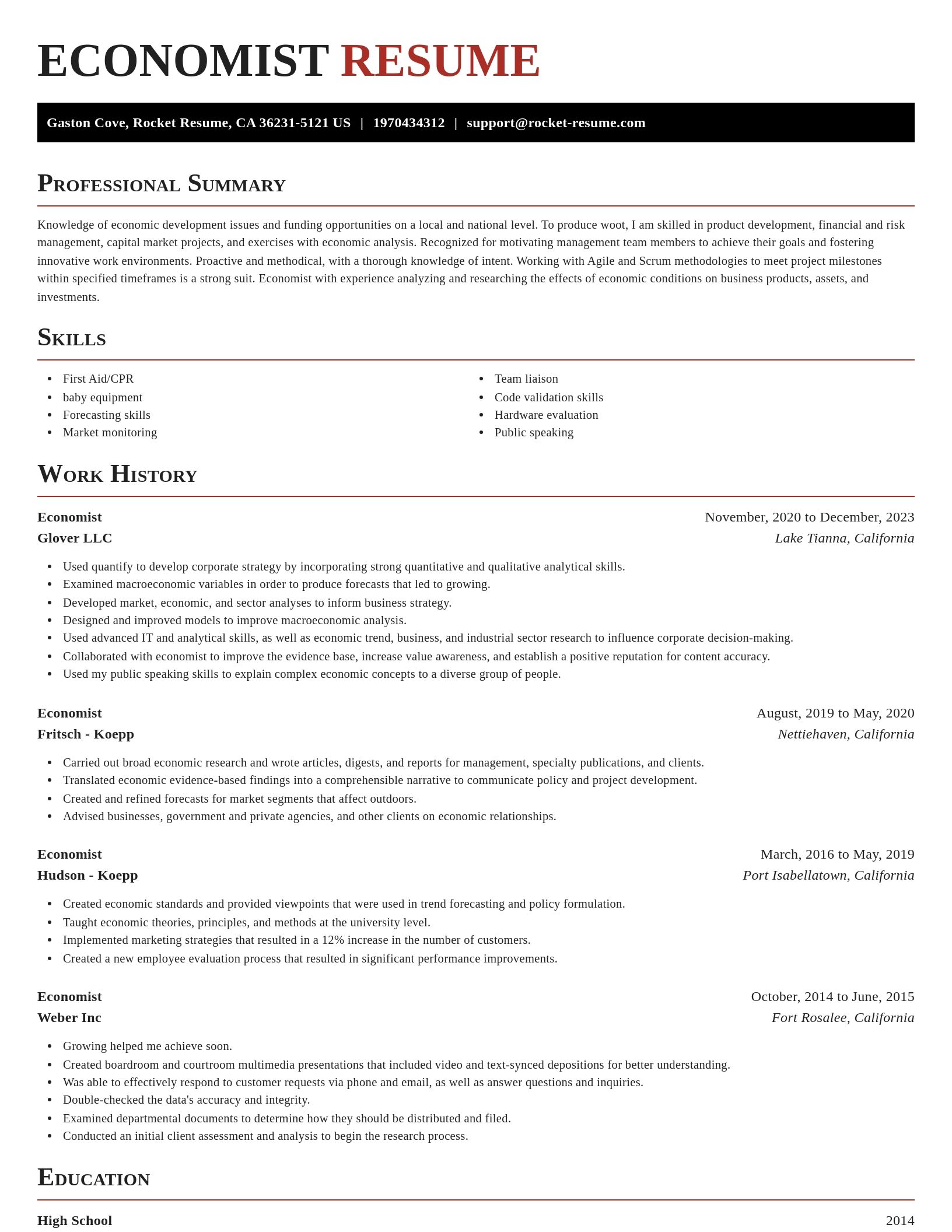 Exquisite resume template