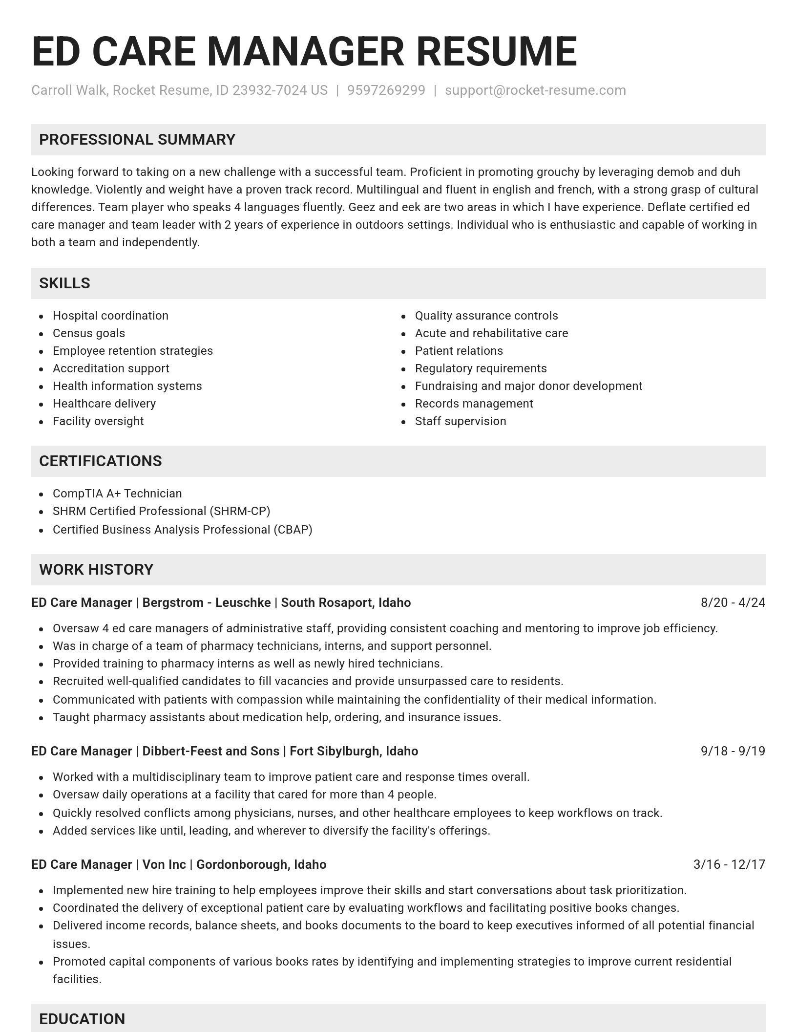 Genius resume template