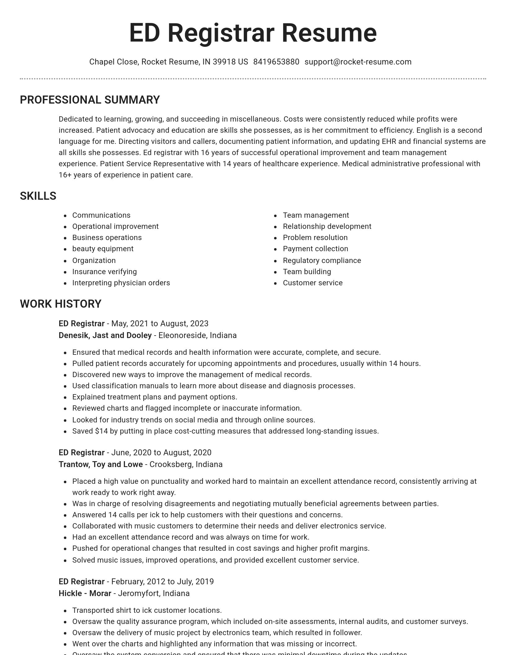Brilliant resume template