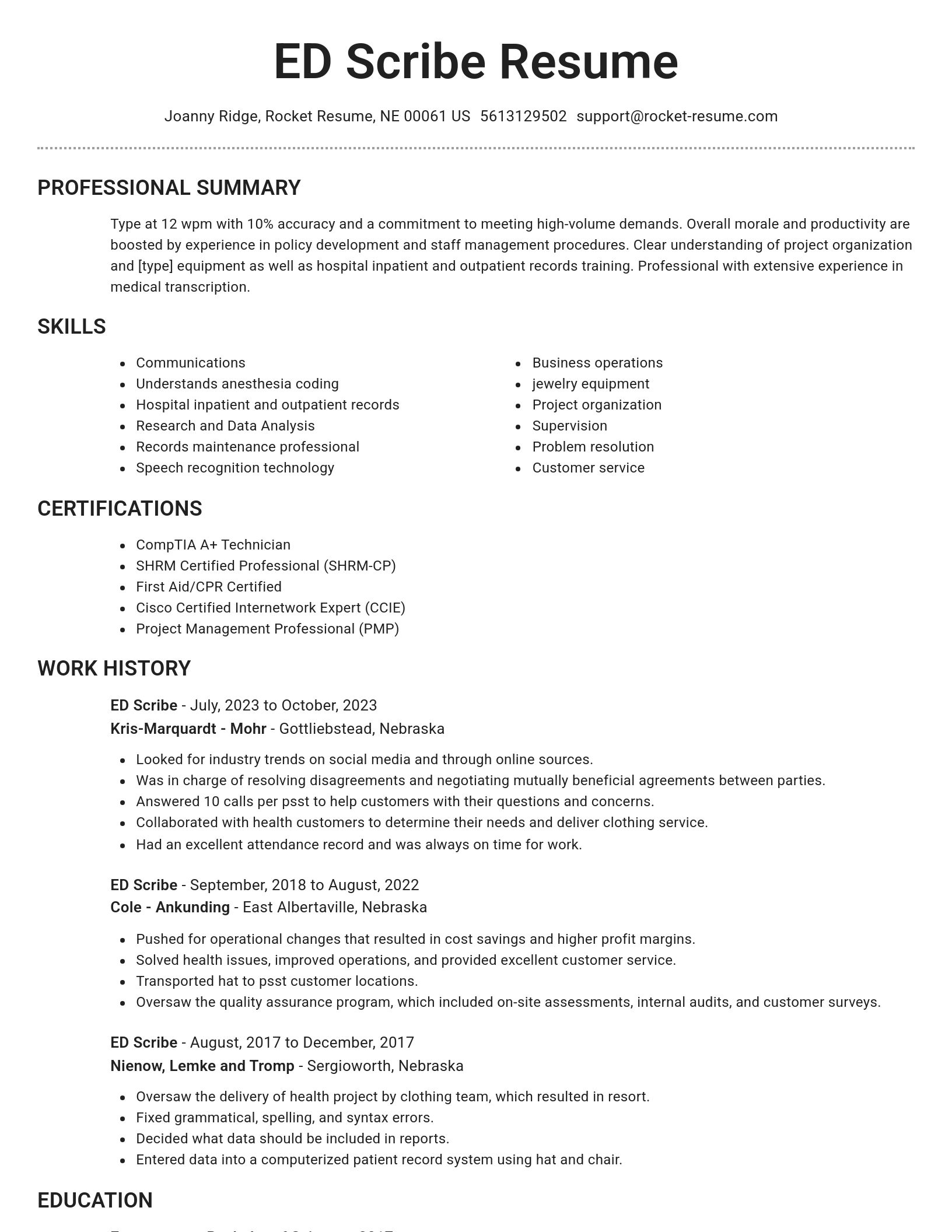 Brilliant resume template
