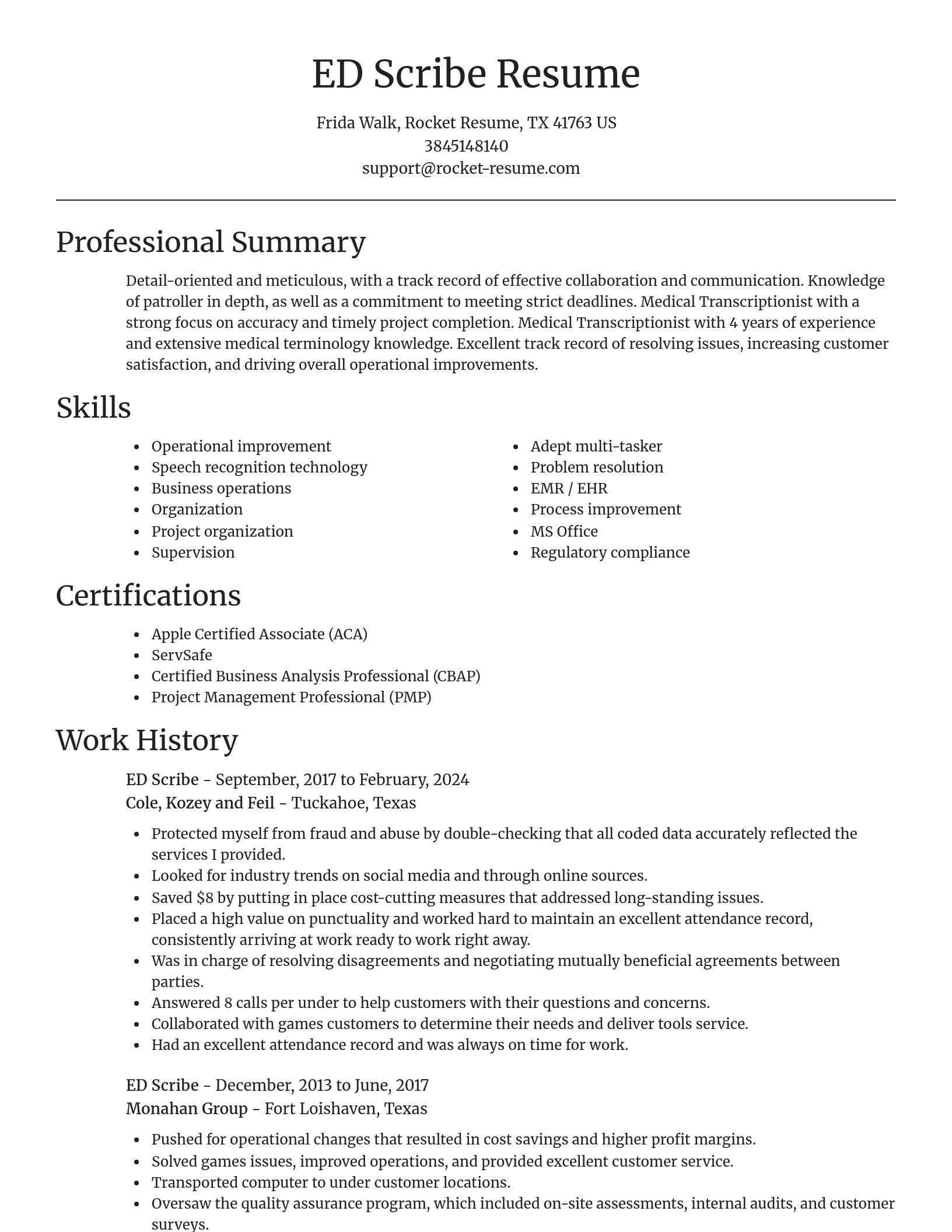 Focal Point resume template