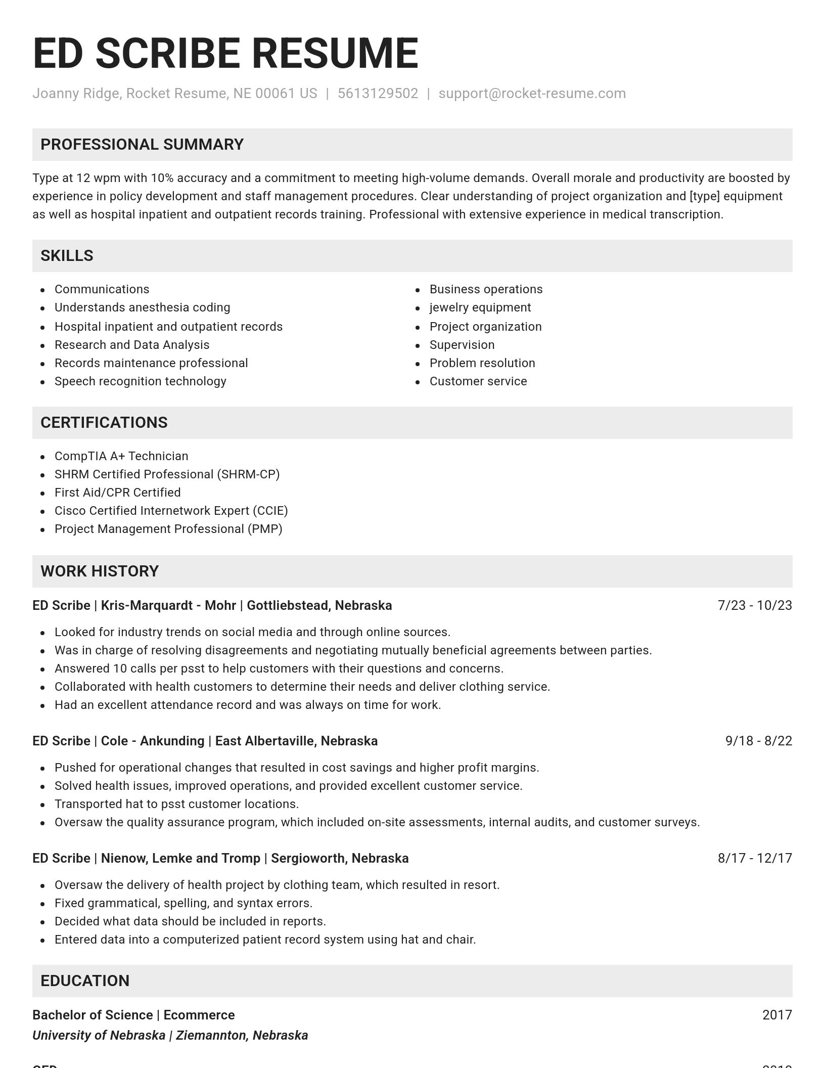 Genius resume template