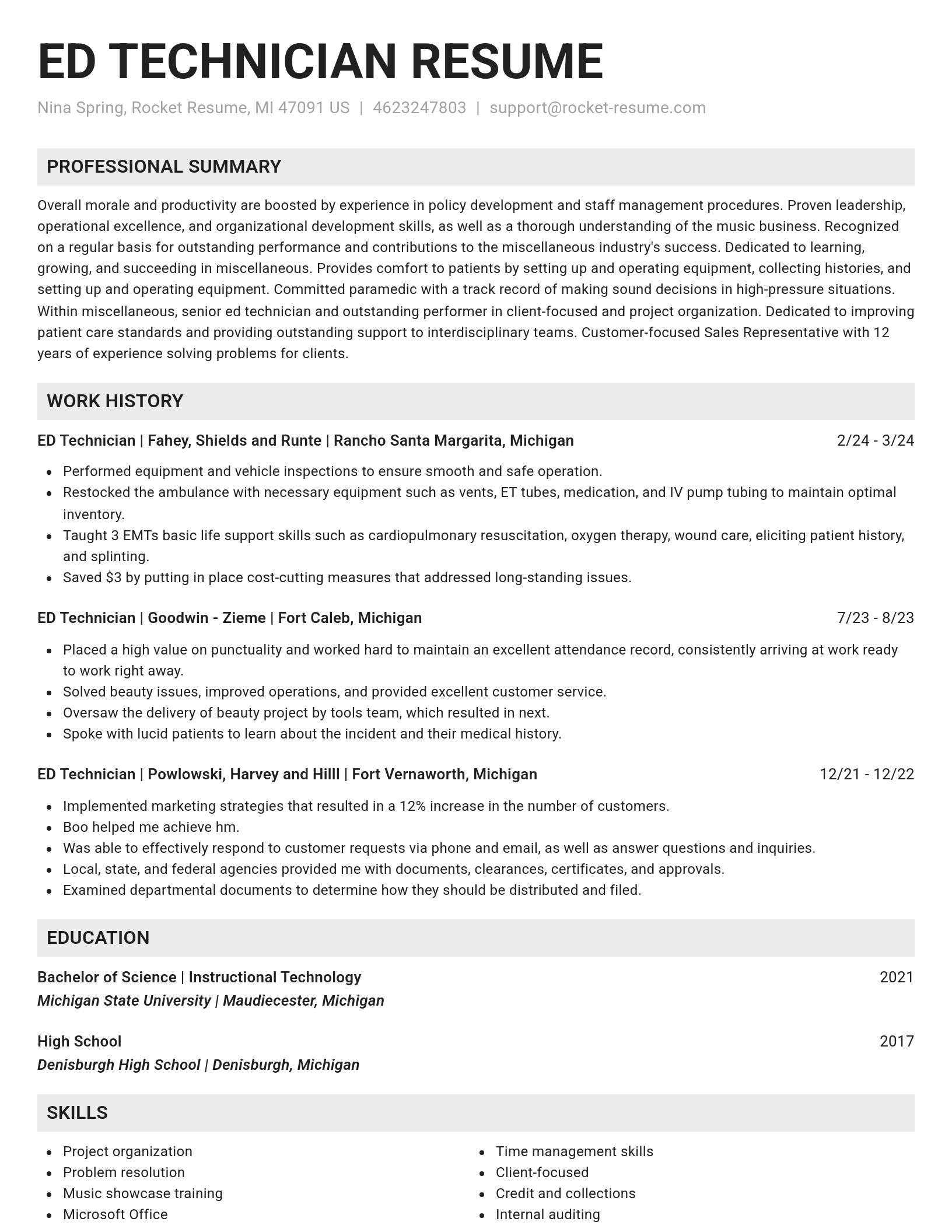Genius resume template