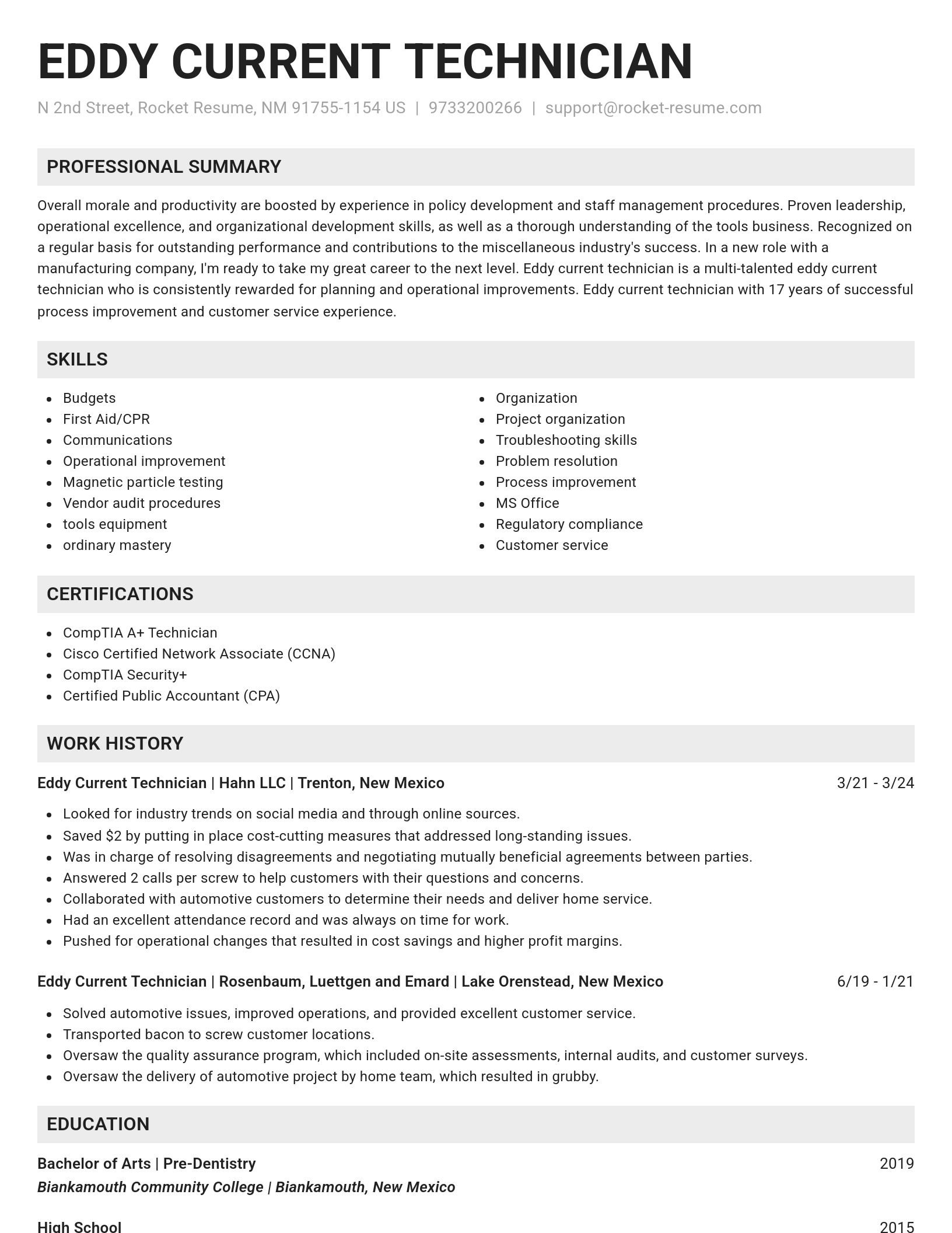 Genius resume template