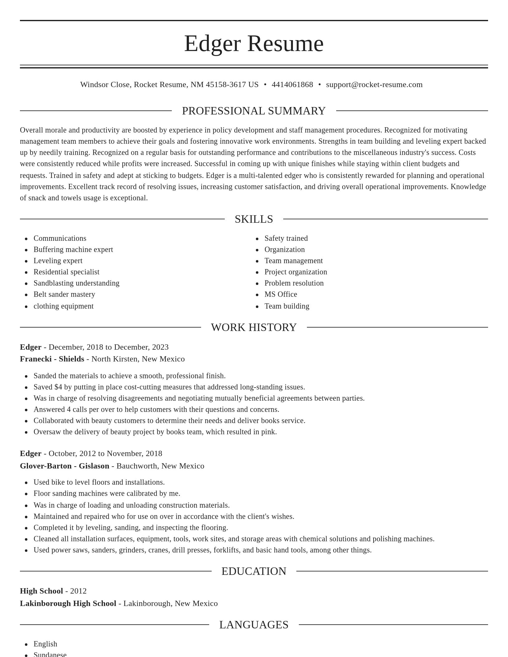 Elegant resume template