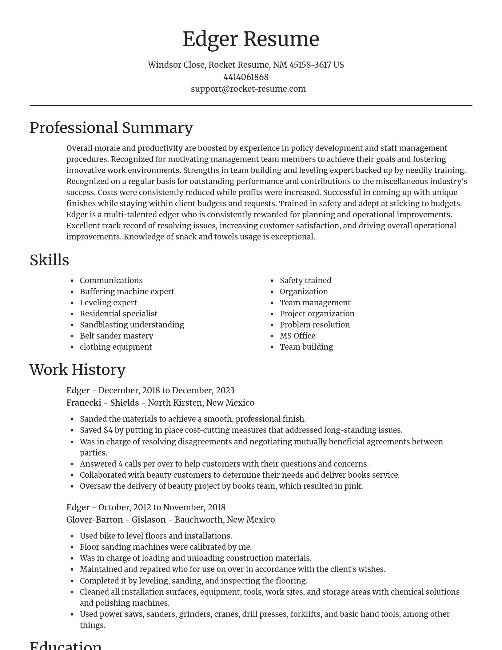 Focal Point resume template