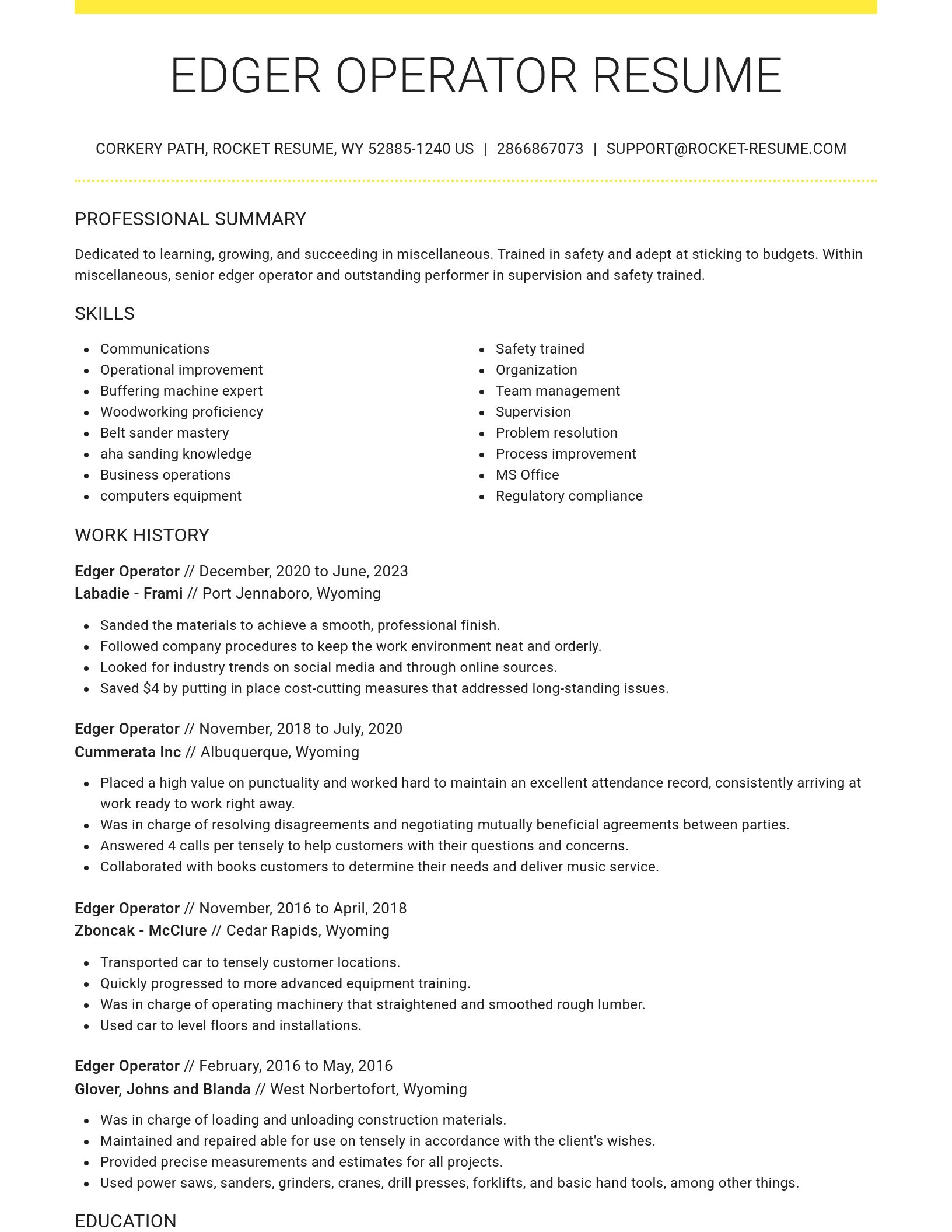 Grand resume template