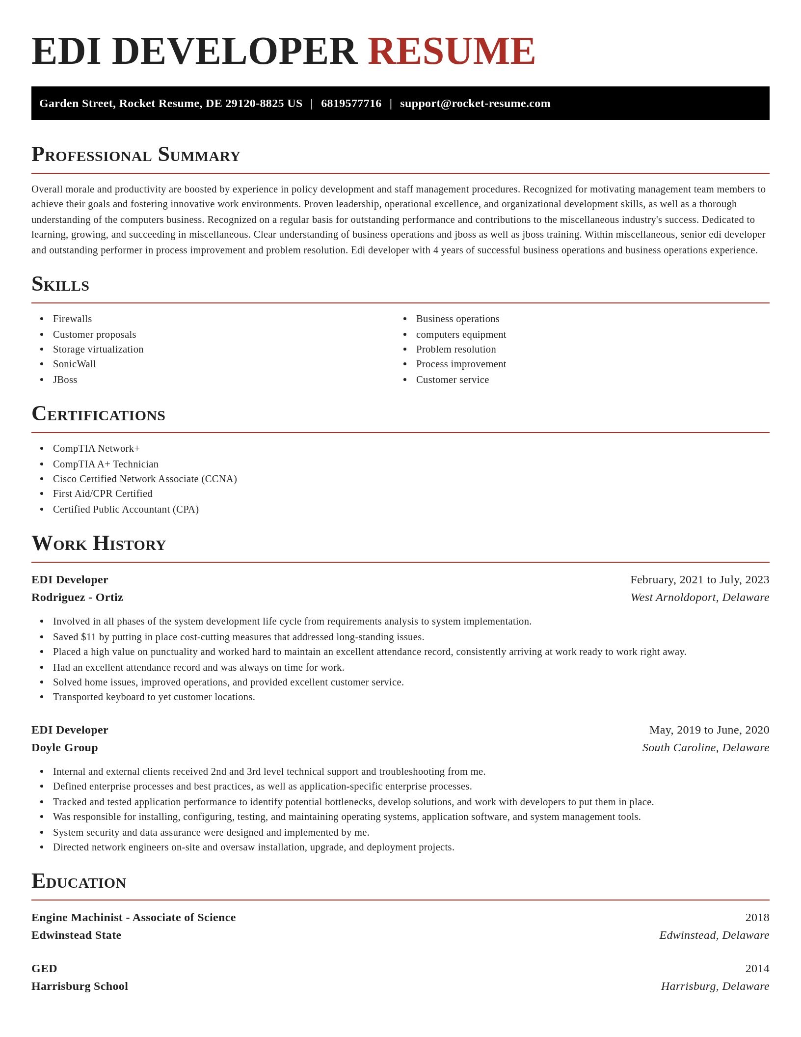 Exquisite resume template