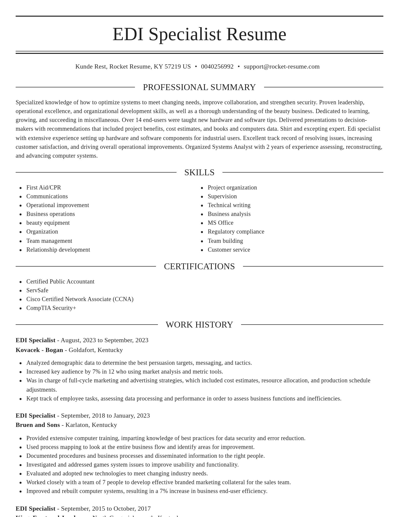 Elegant resume template
