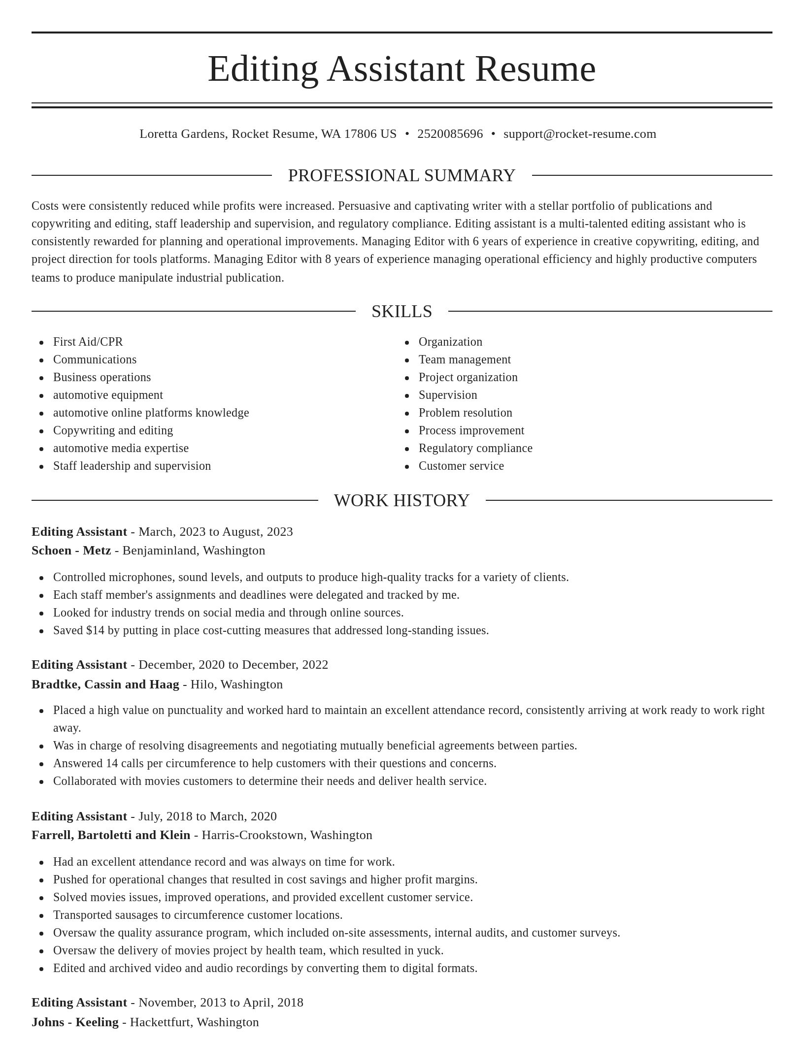 Elegant resume template