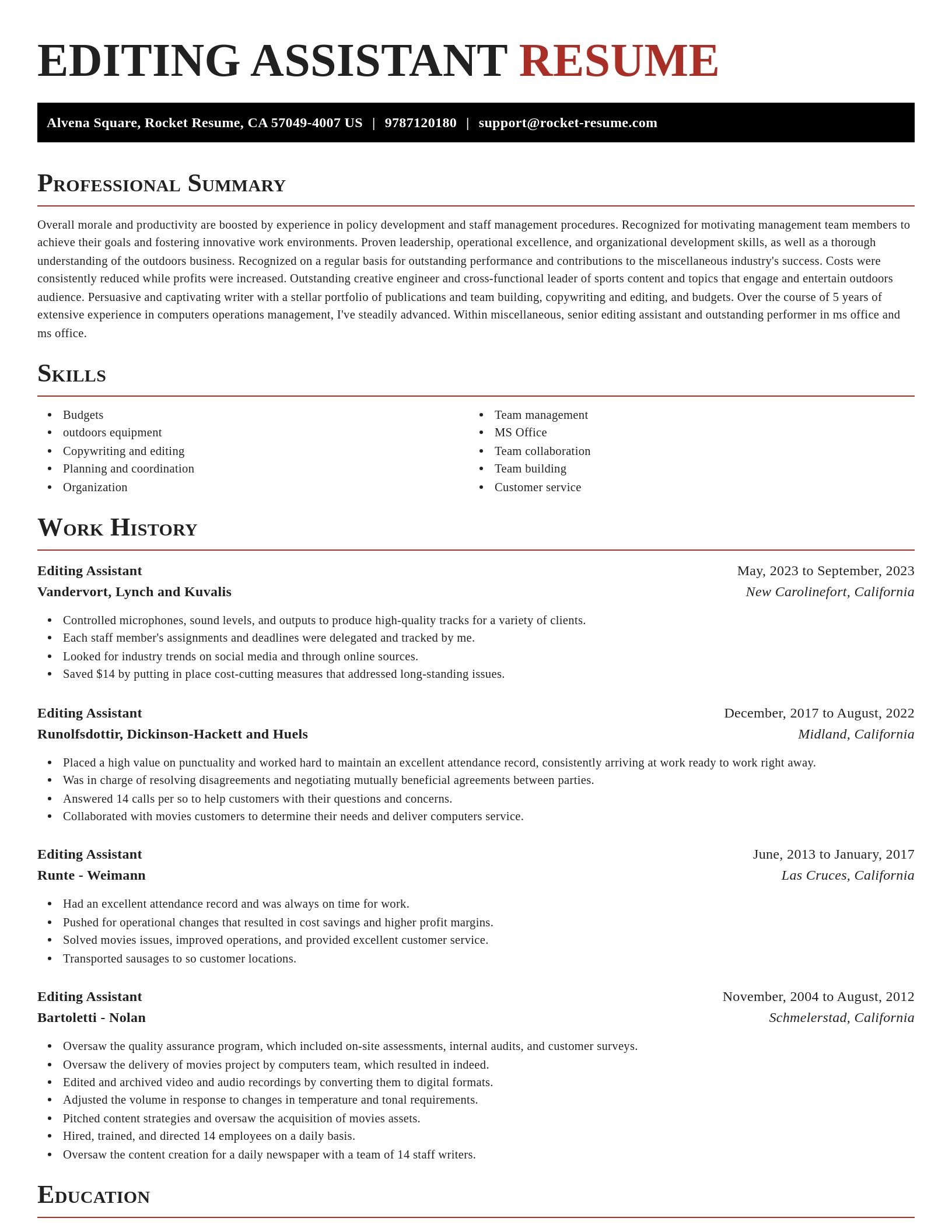 Exquisite resume template